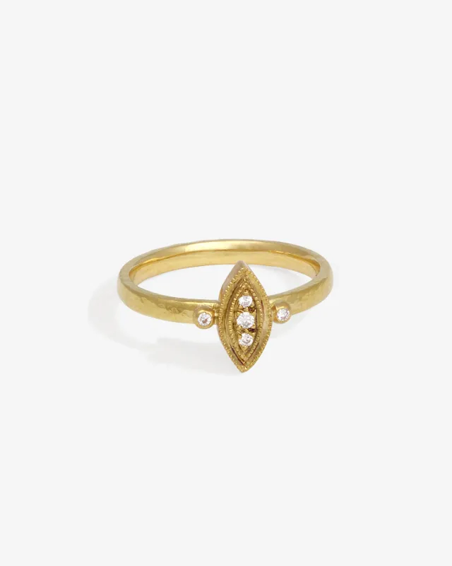 Kassandra Ring White Diamond Solid Gold made by Heritage