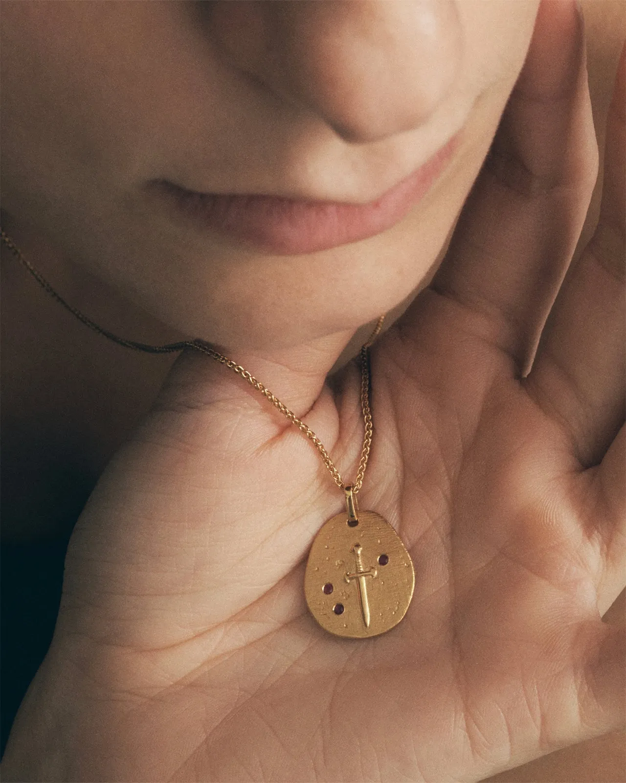 Valor Necklace Ruby Gold Vermeil sold by Temple of the Sun product image thumbnail 3