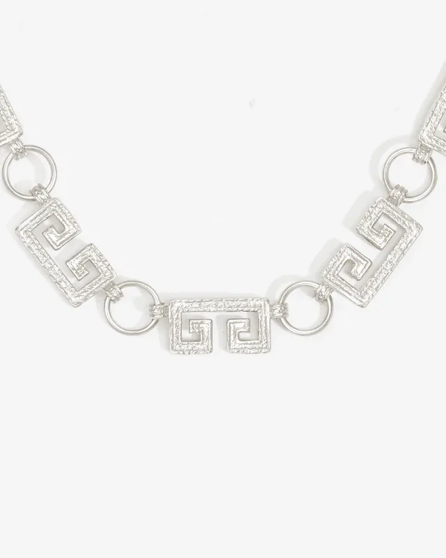 Greca Chain Necklace Silver made by Temple of the Sun