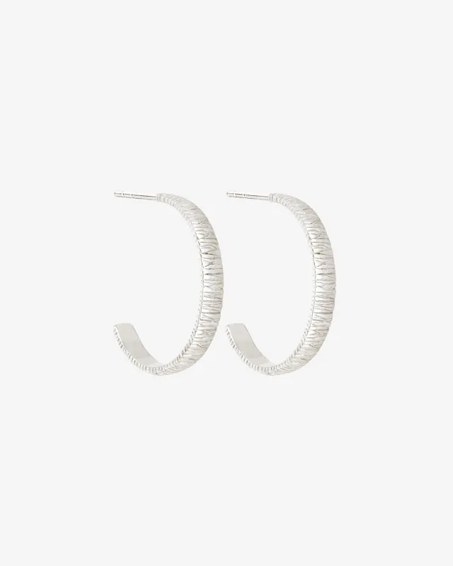 Agave Hoop Earrings Silver sold by Temple of the Sun