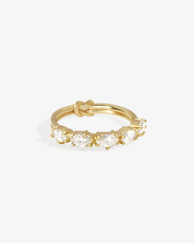Love Knot Ring Diamond Solid Gold sold by Temple of the Sun