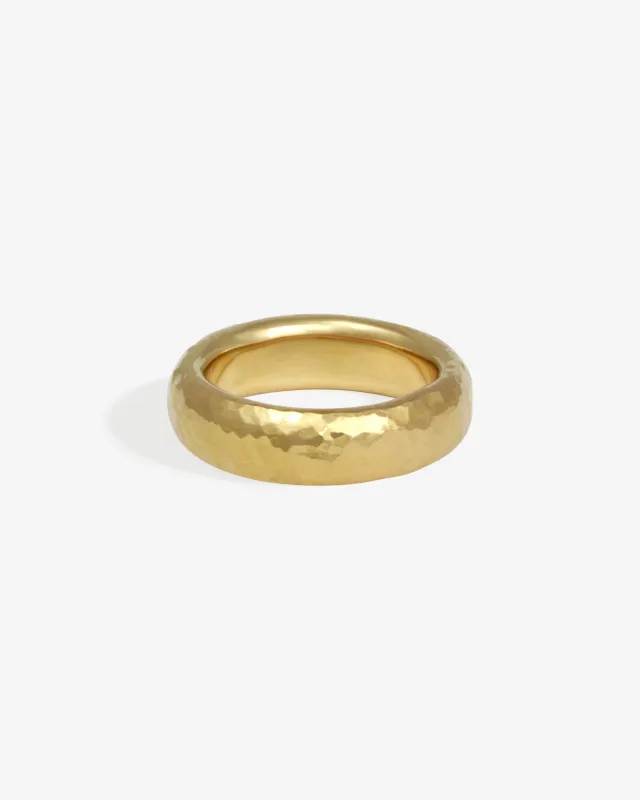 Hammered Ring Solid Gold sold by Temple of the Sun