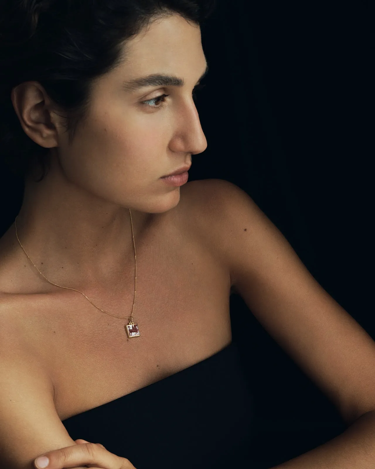 Anu Pegasus Necklace Carnelian Solid Gold sold by Temple of the Sun product image thumbnail 3