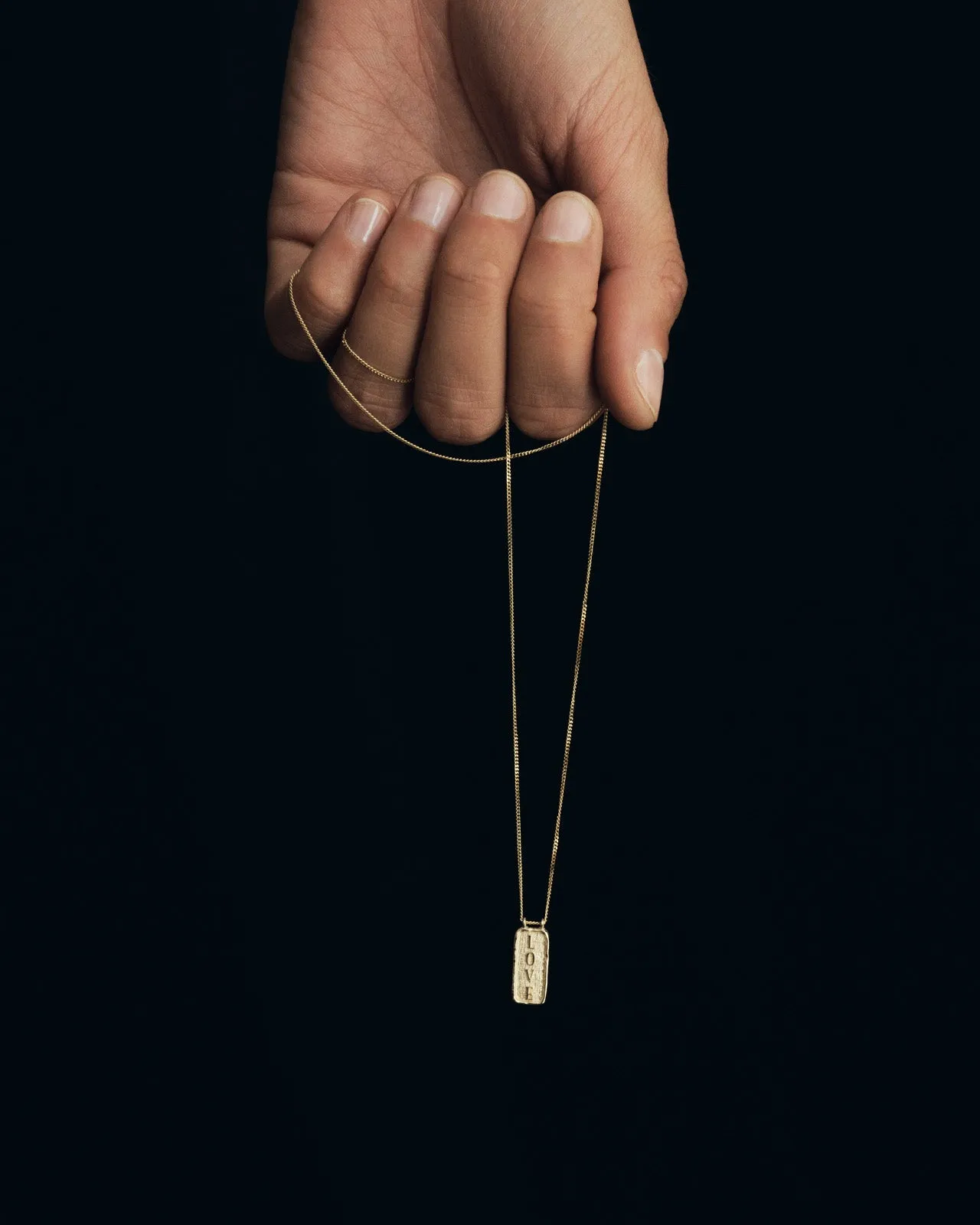 Bespoke Cartouche Initial Necklace Solid Gold sold by Temple of the Sun product image thumbnail 2