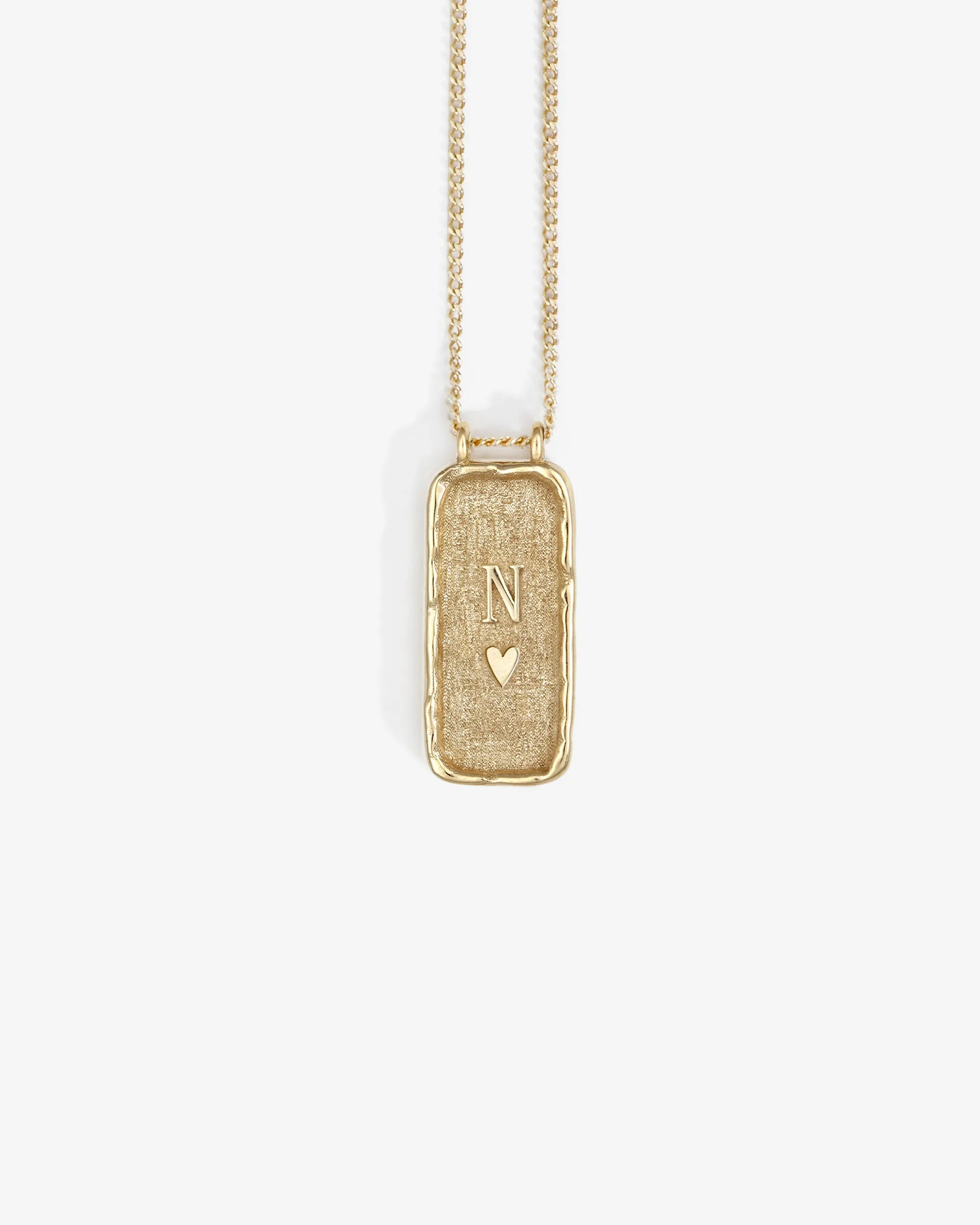 Bespoke Cartouche Initial Necklace Solid Gold sold by Temple of the Sun
