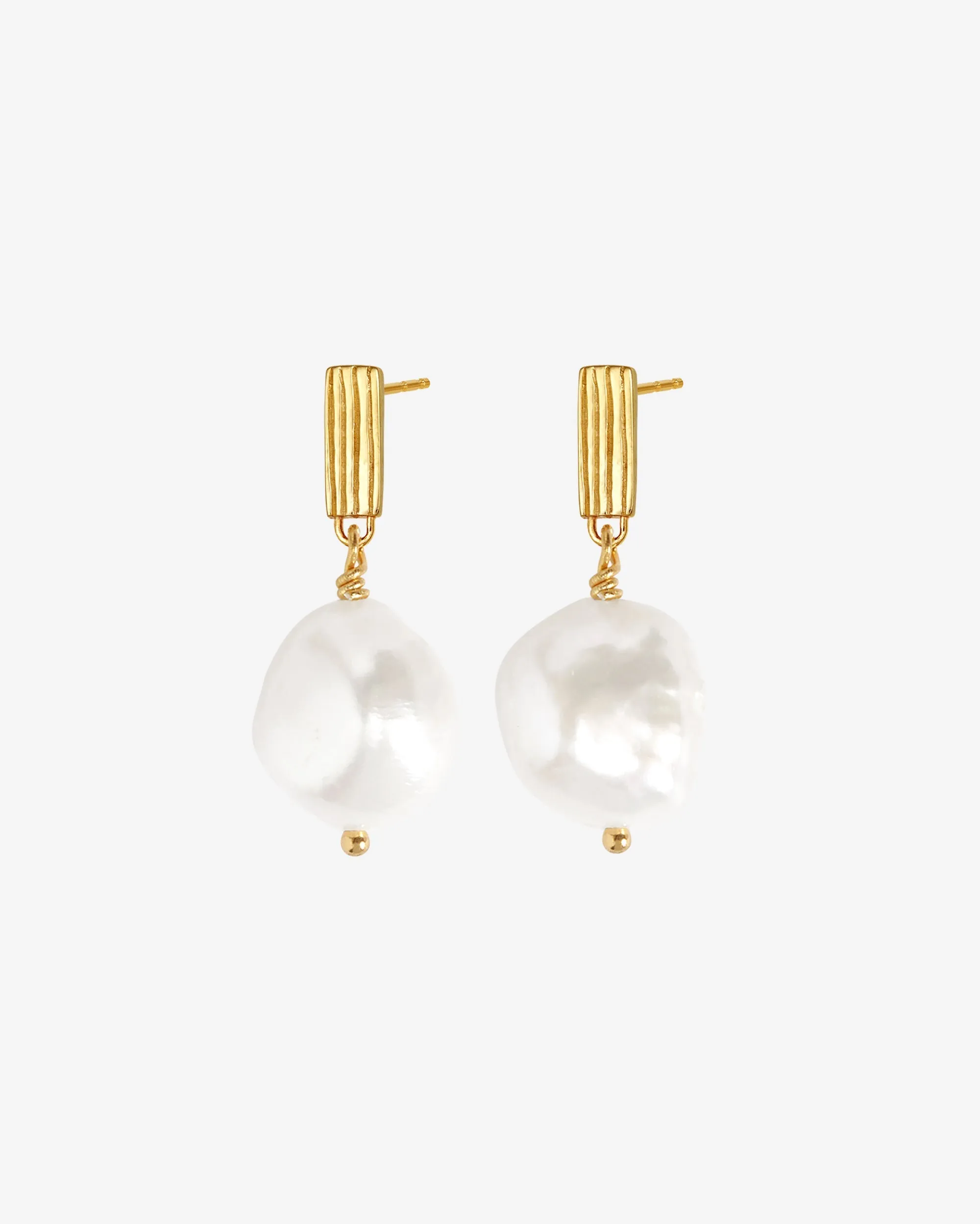 Baroque Earrings Pearl Gold Vermeil sold by Temple of the Sun
