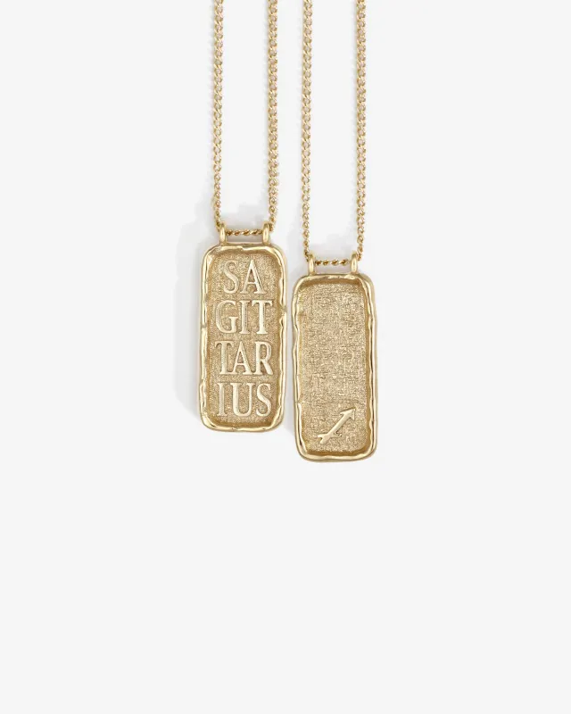 Sagittarius Necklace Solid Gold sold by Temple of the Sun