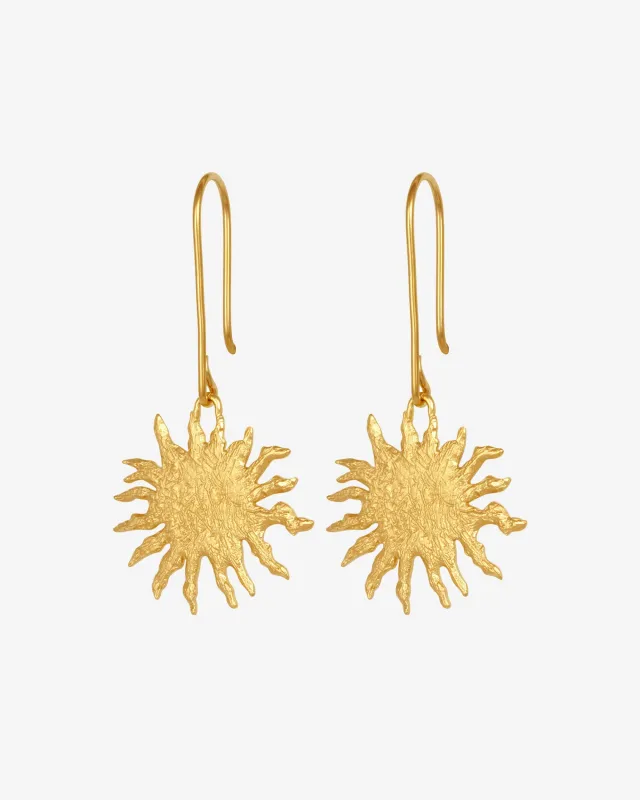 Soleil Earrings Gold Vermeil sold by Temple of the Sun