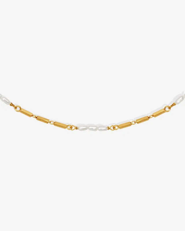 Riviera Necklace Pearl Gold Vermeil sold by Temple of the Sun
