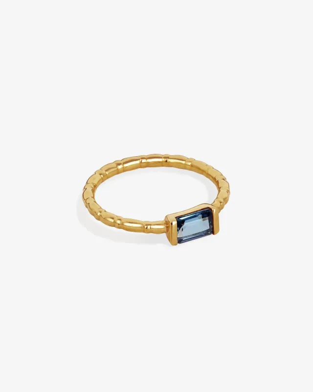 Pia Polished Ring Topaz Gold Vermeil sold by Temple of the Sun