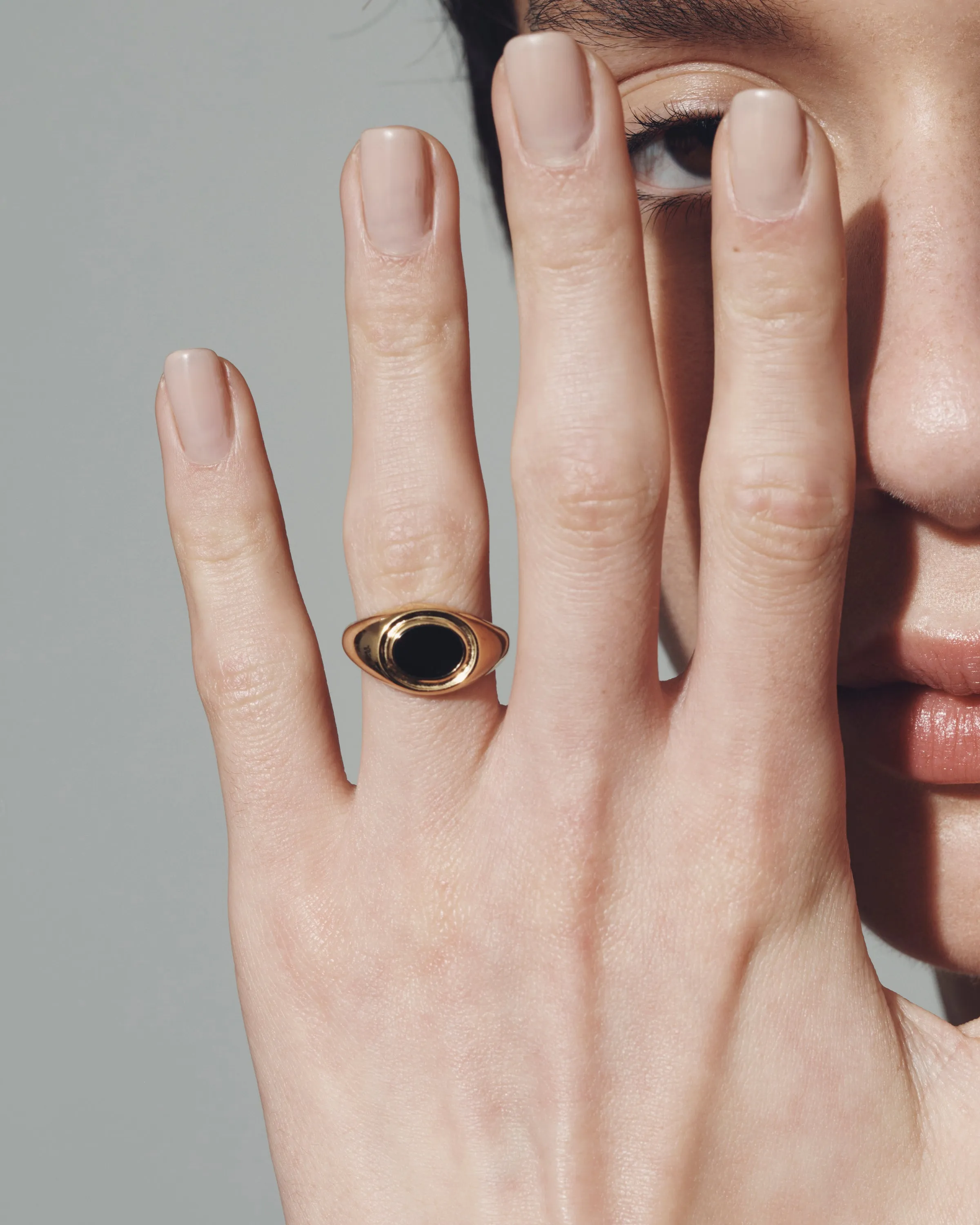 Kosmos Ring Onyx Gold Vermeil sold by Temple of the Sun product image thumbnail 2