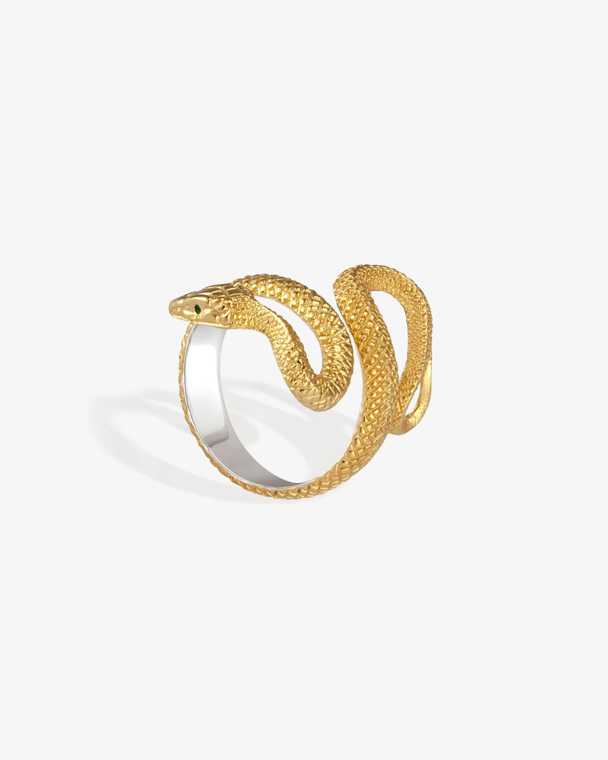 Serpent Ring Gold Vermeil sold by Temple of the Sun