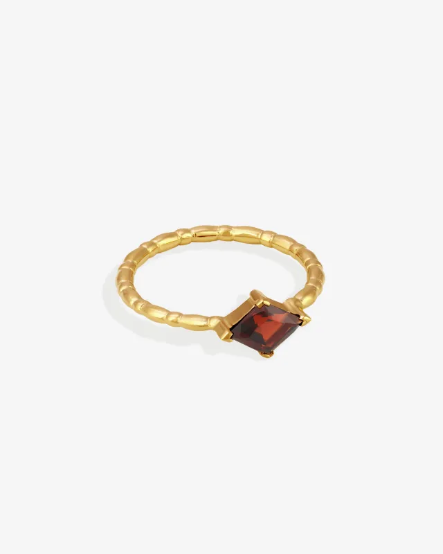 Jaya Ring Garnet Gold Vermeil sold by Temple of the Sun