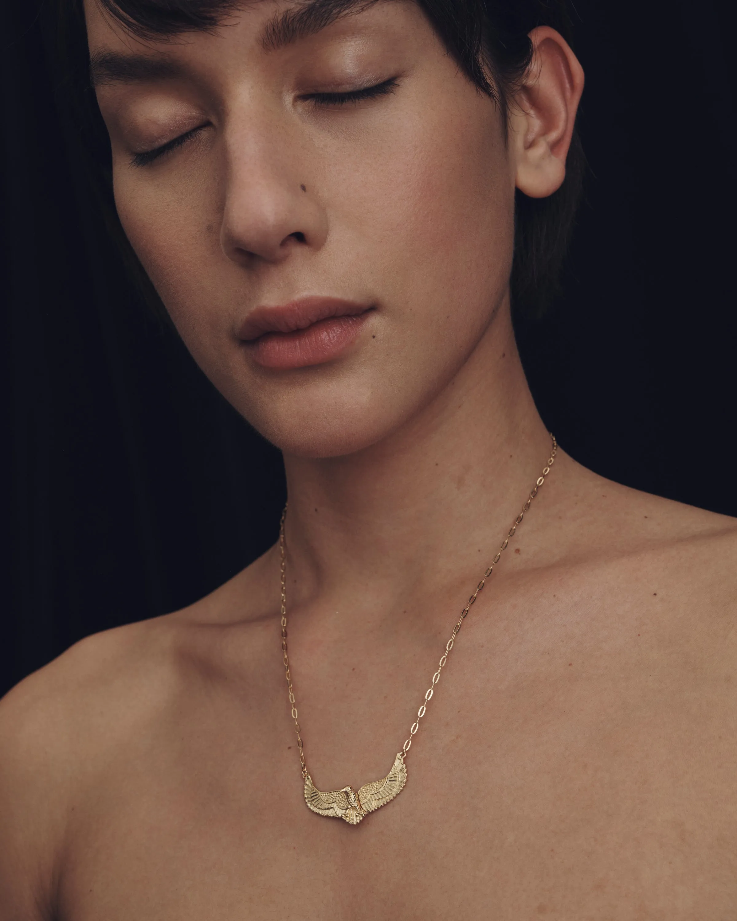 Eagle Necklace Gold Vermeil sold by Temple of the Sun product image thumbnail 2