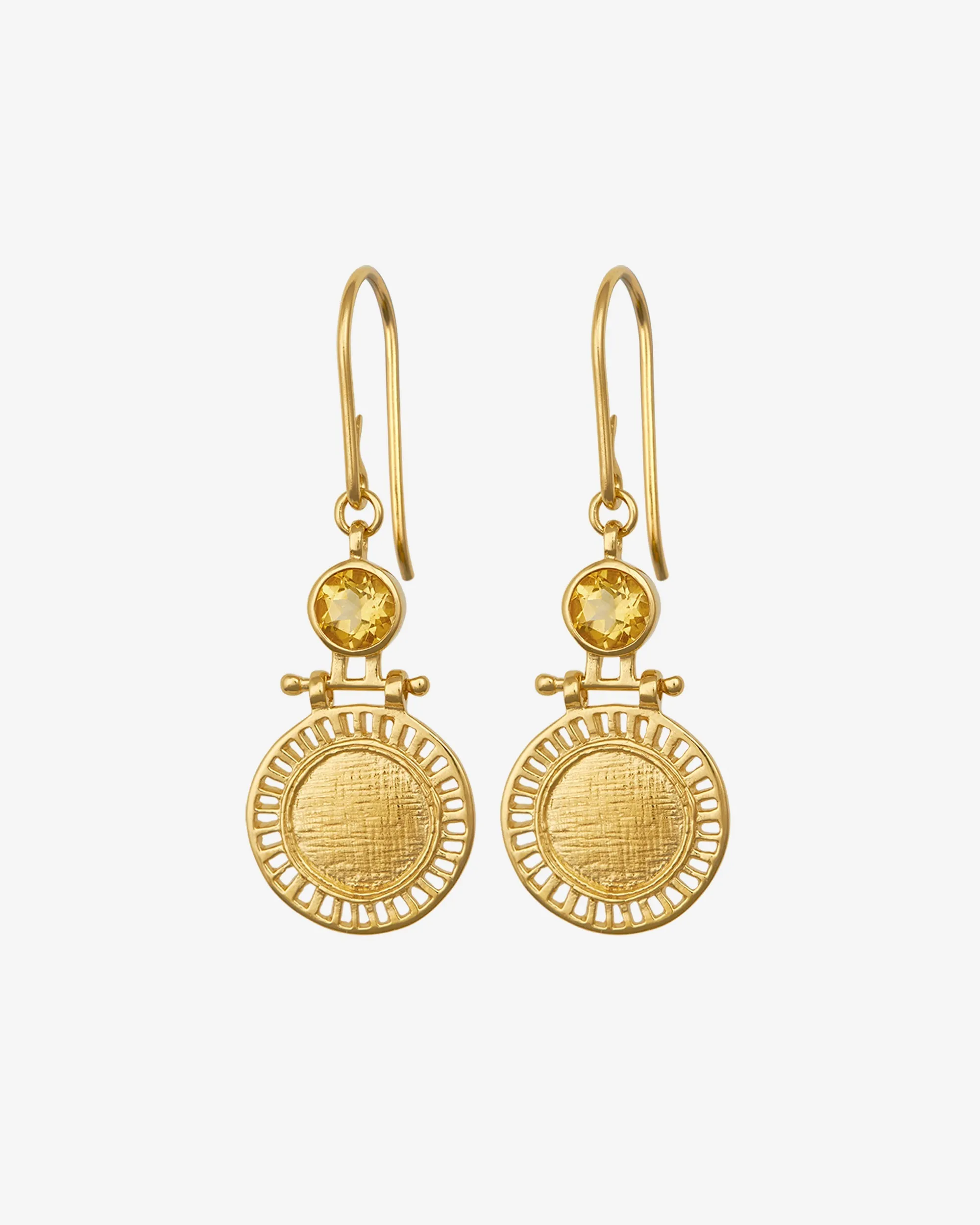 Solar Earrings Gold Vermeil sold by Temple of the Sun