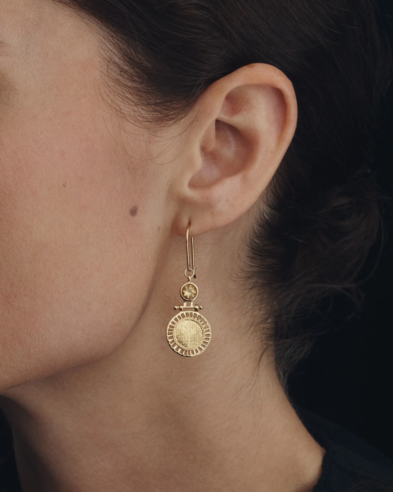 Solar Earrings Gold Vermeil sold by Temple of the Sun product image thumbnail 3