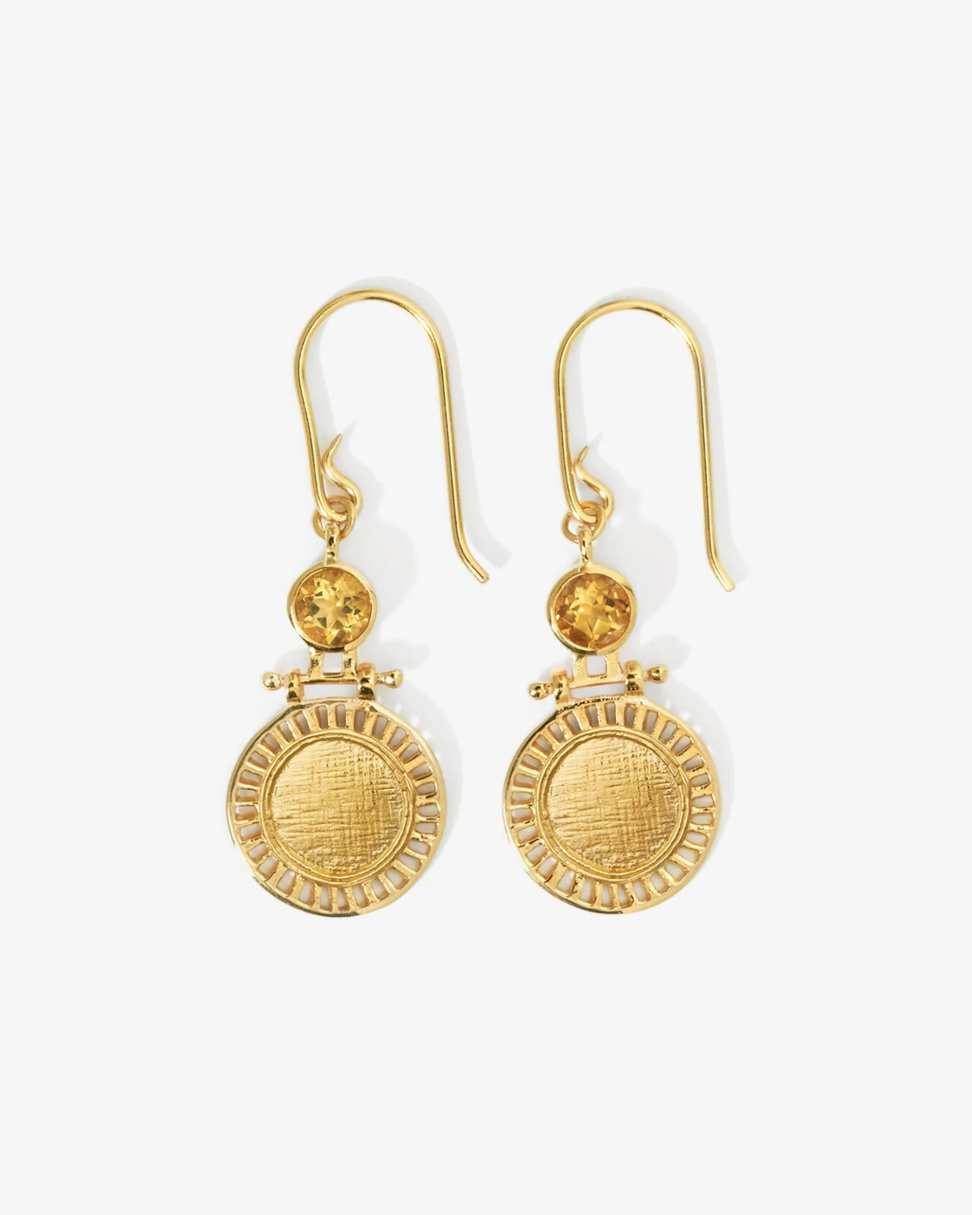 Solar Earrings Gold Vermeil sold by Temple of the Sun product image thumbnail 4