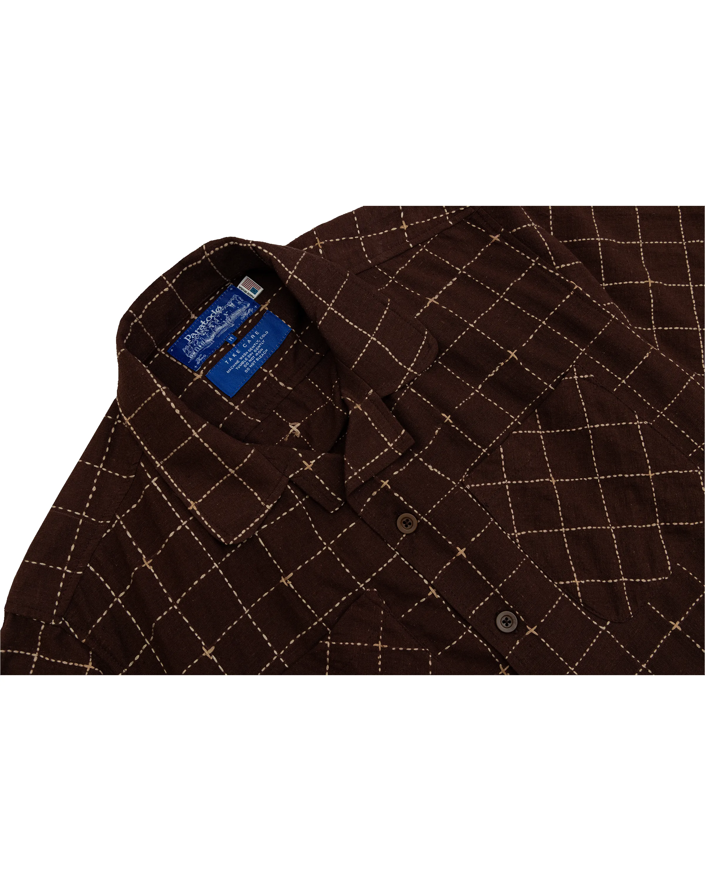 '72 Segundo Smock- Kantha Hand-stitched Grid sold by Paratodo Co product image thumbnail 4