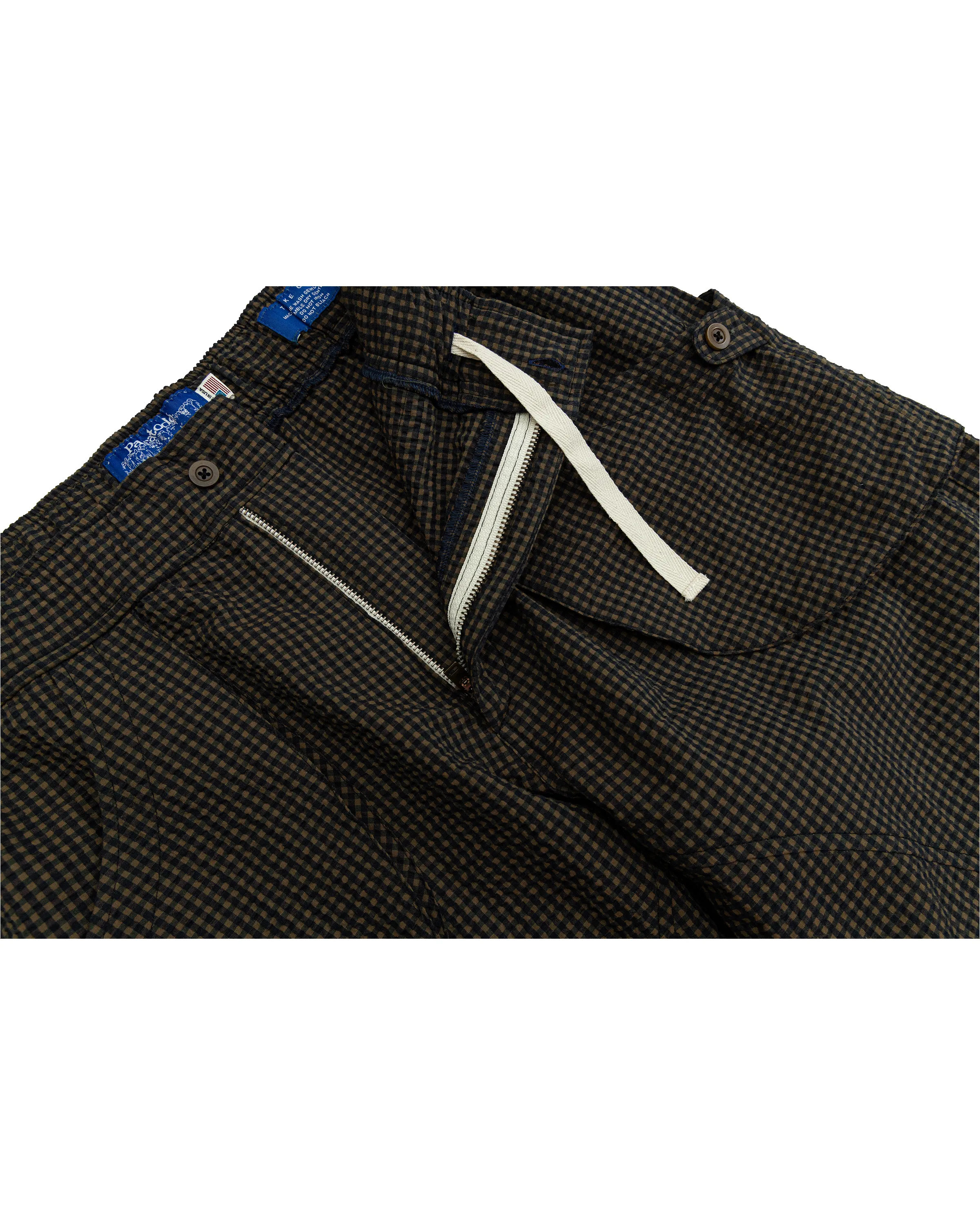 Osage Pant: Navy Plaid Seersucker sold by Paratodo Co product image thumbnail 5