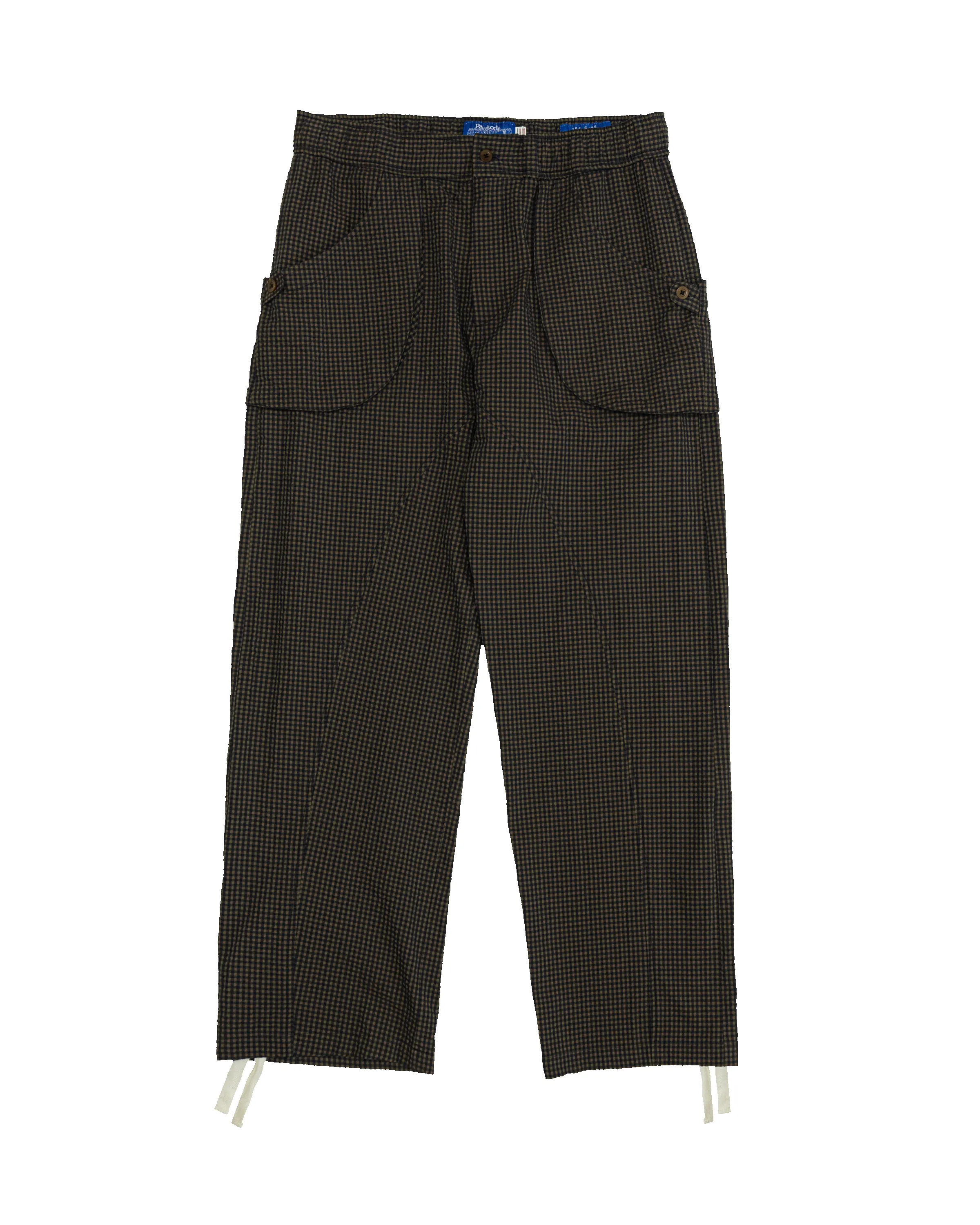 Osage Pant: Navy Plaid Seersucker sold by Paratodo Co