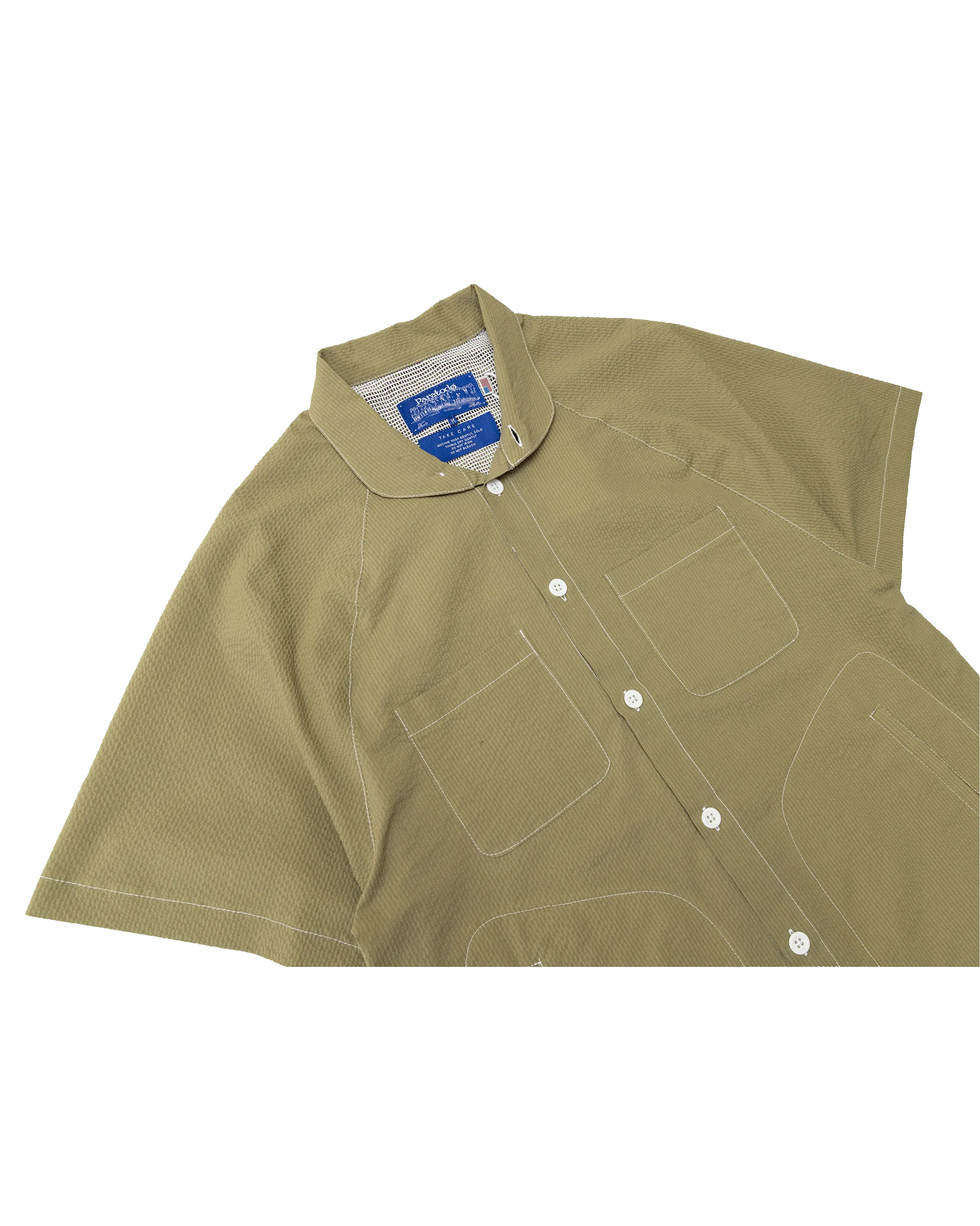 Millie Shirt: Army Seersucker sold by Paratodo Co product image thumbnail 4