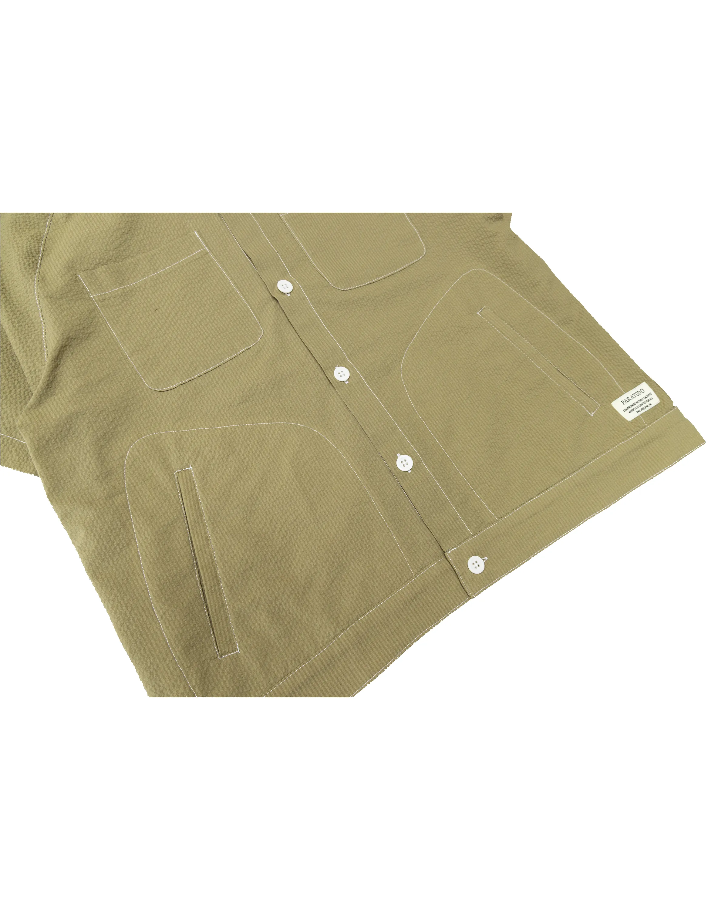 Millie Shirt: Army Seersucker sold by Paratodo Co product image thumbnail 5