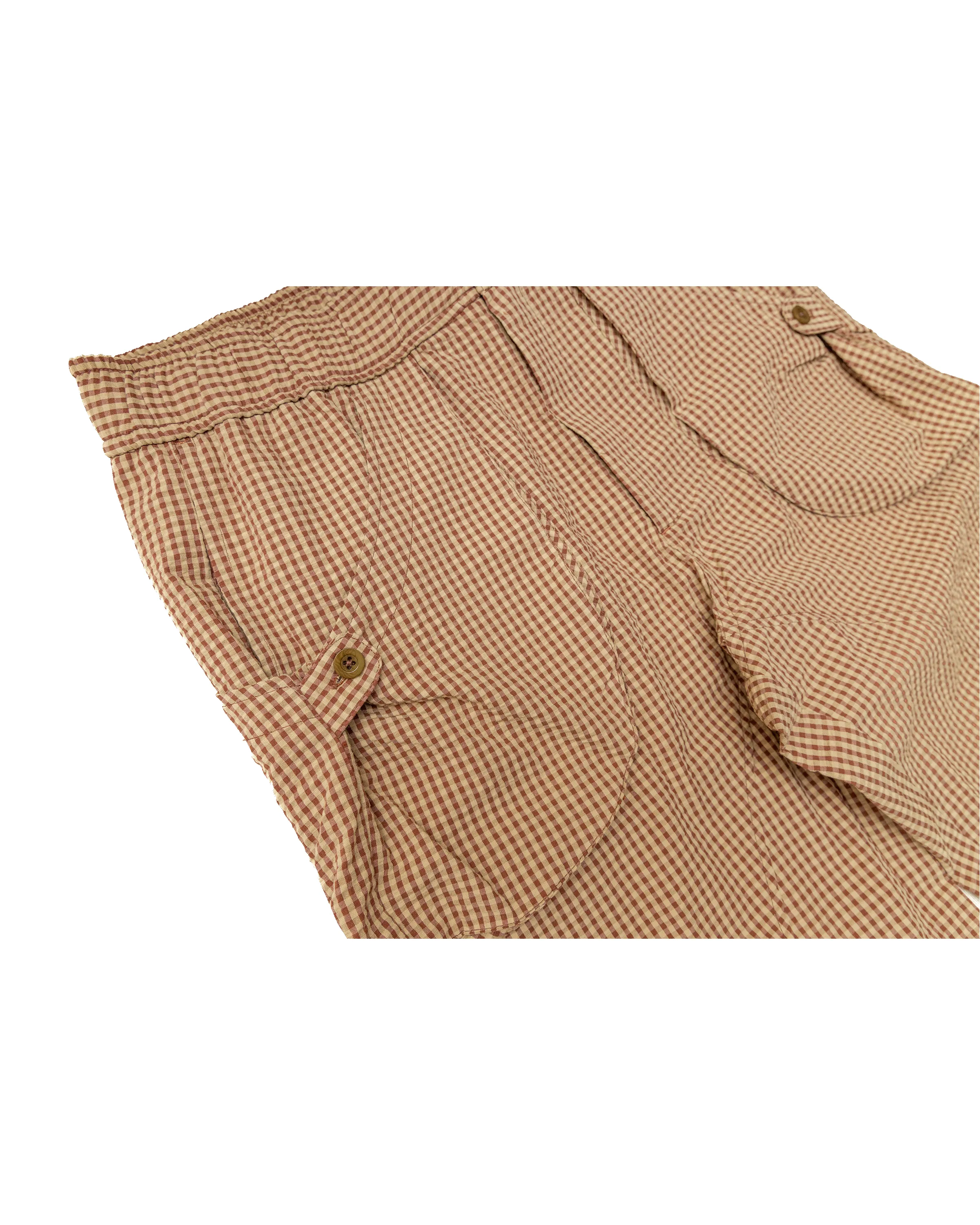 Osage Pant: Red/Khaki Seersucker sold by Paratodo Co product image thumbnail 4