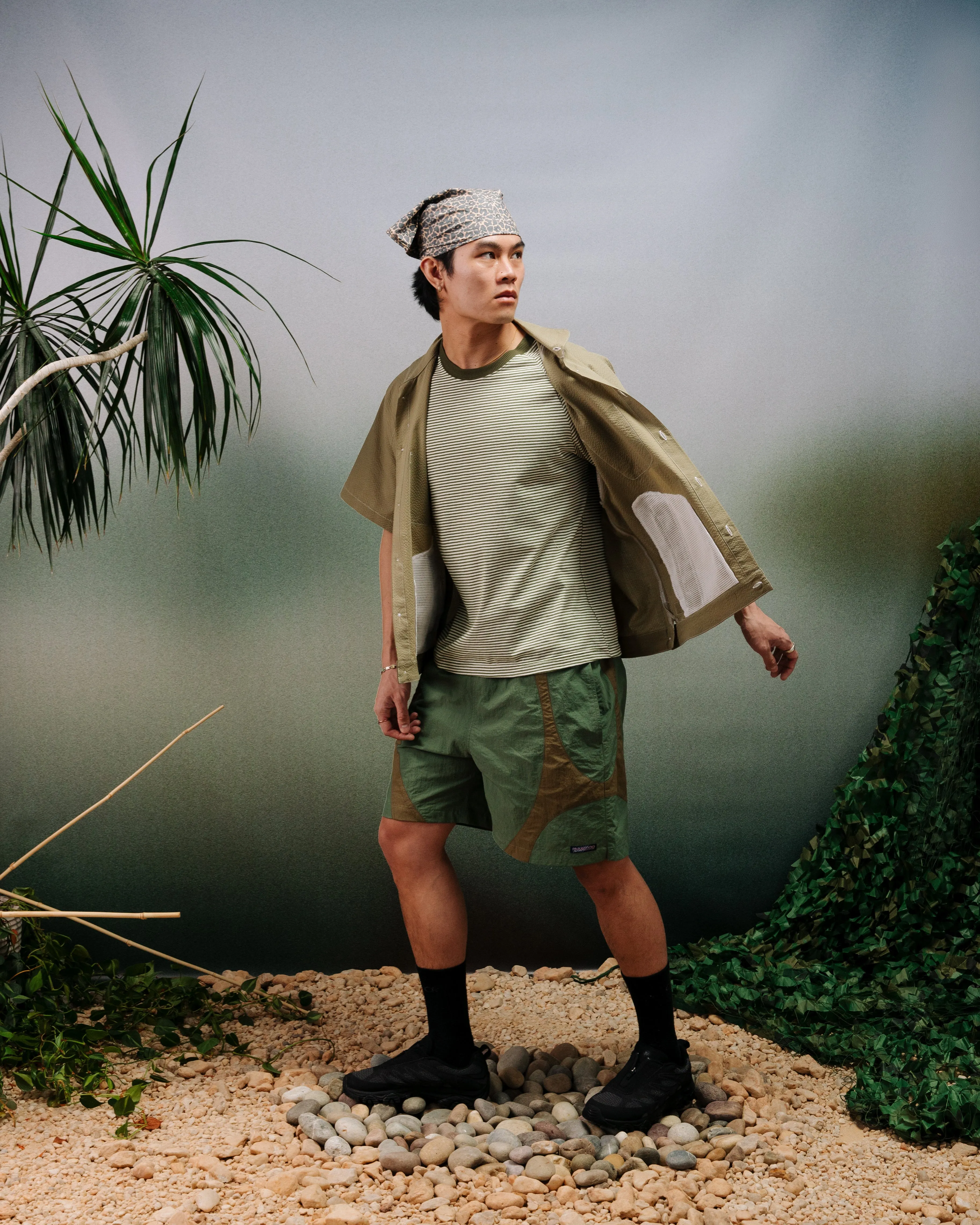 Lo-Fi Tee: Hunter Stripe sold by Paratodo Co product image thumbnail 4