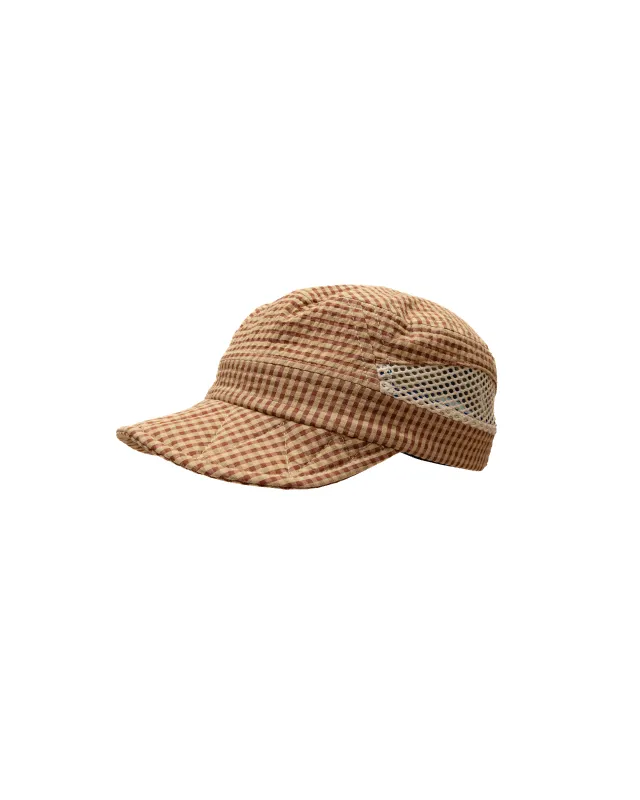 Draft Cap:Red / Khaki Seersucker sold by Paratodo Co