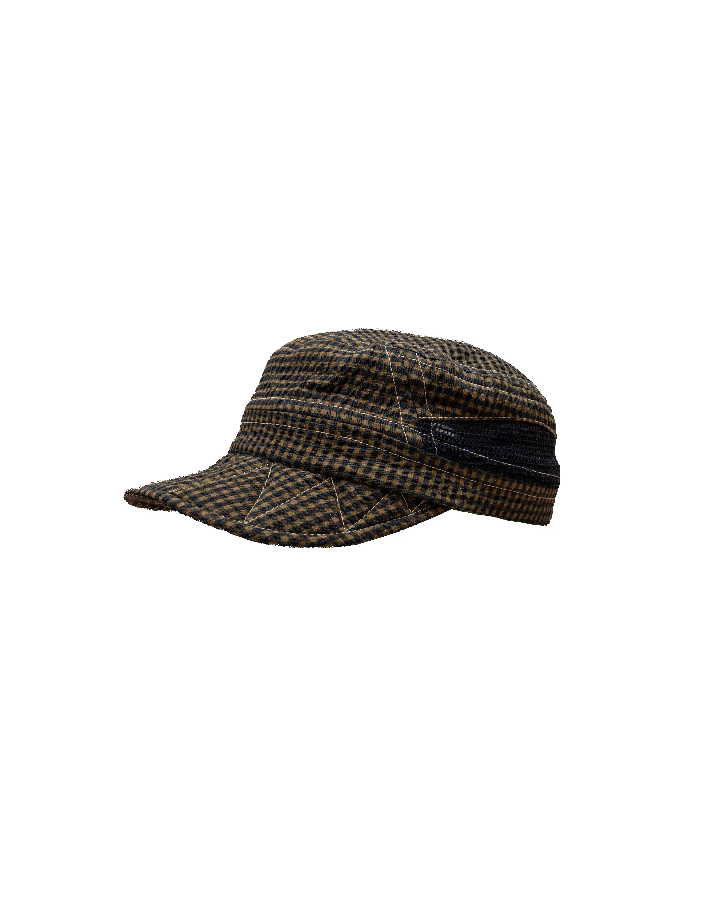 Draft Cap:Plaid Seersucker (PRE-ORDER) sold by Paratodo Co