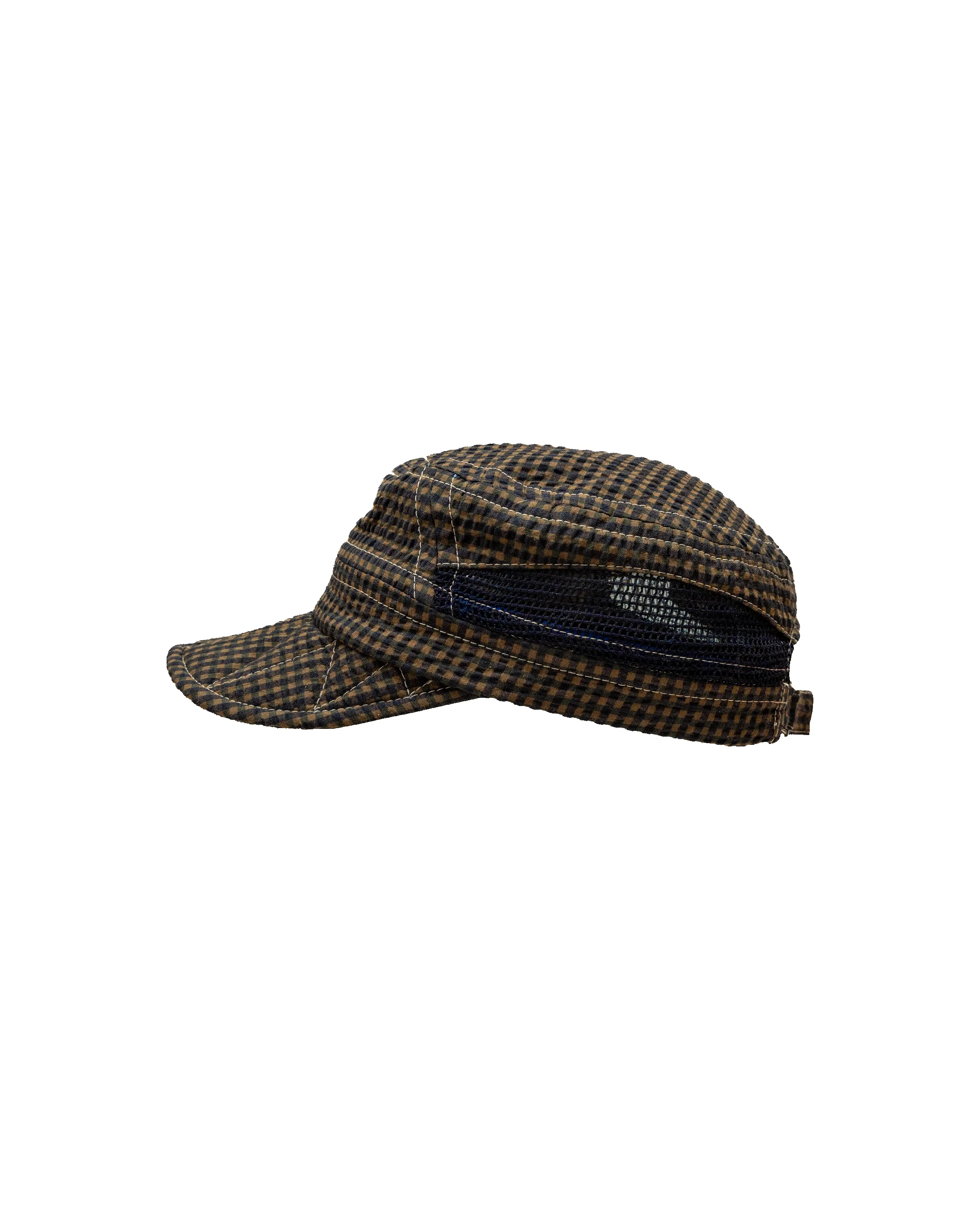 Draft Cap:Plaid Seersucker (PRE-ORDER) sold by Paratodo Co product image thumbnail 3