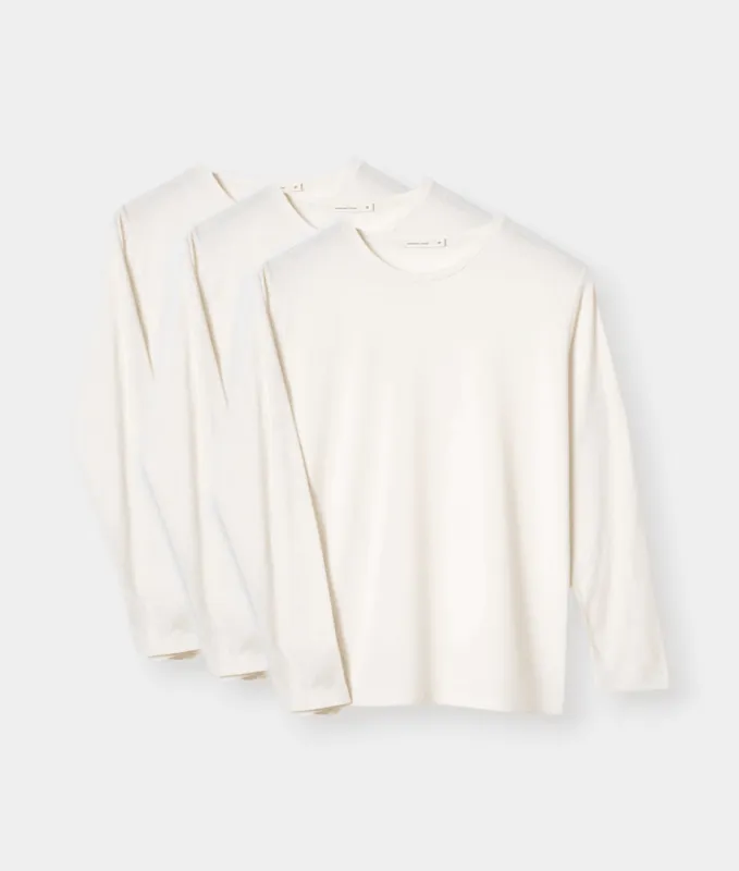 Clean Crewneck T-shirt LS 3 Pack made by Industry of All Nations