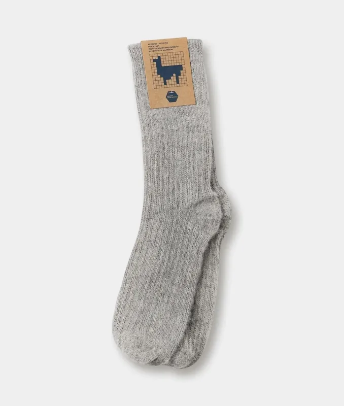 Alpaca Cabin Sock made by Industry of All Nations