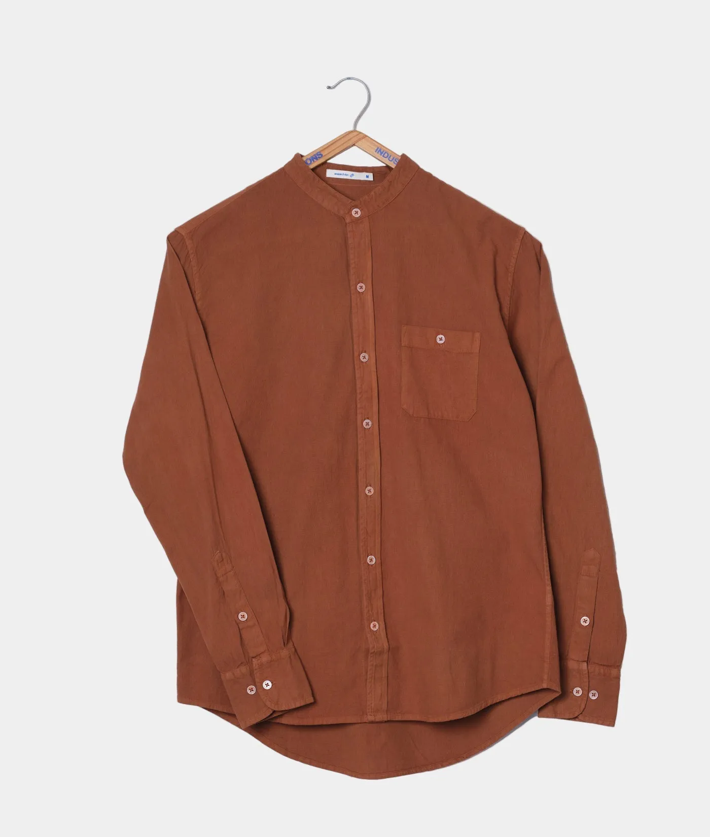 Band Collar Madras Shirt - LS sold by Industry of All Nations product image thumbnail 2