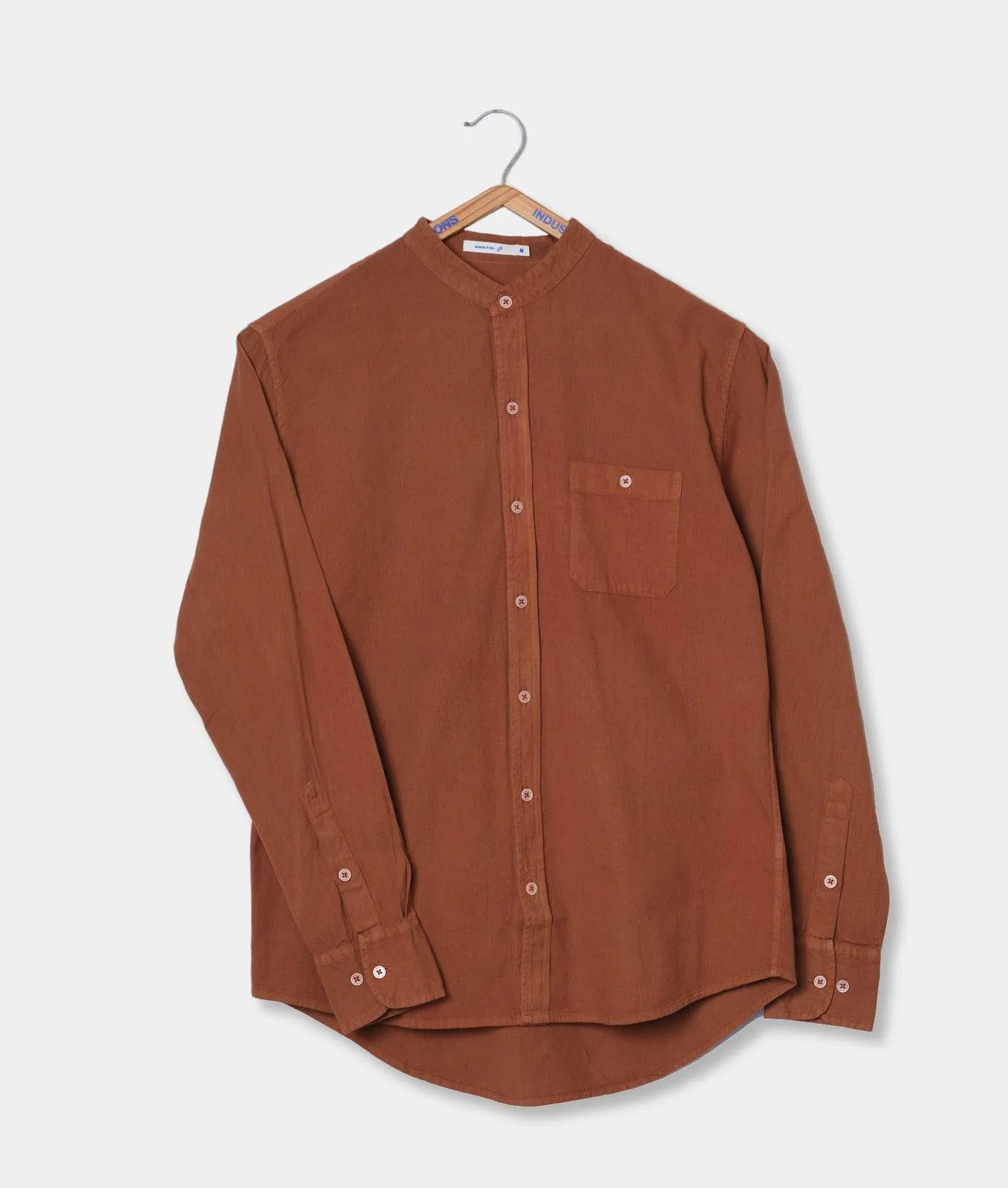 Band Collar Madras Shirt - LS sold by Industry of All Nations product image thumbnail 5