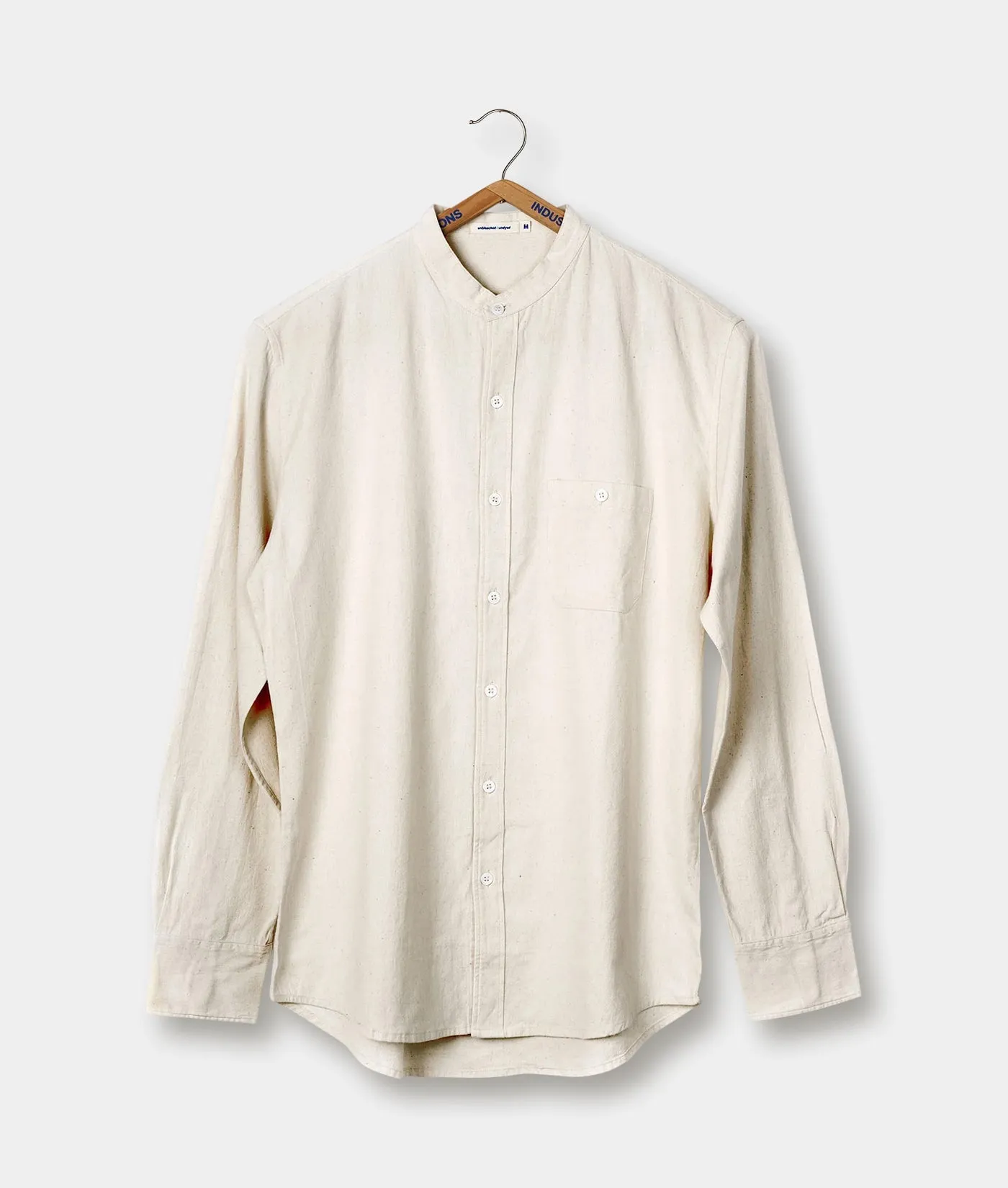 Band Collar Madras Shirt - LS sold by Industry of All Nations