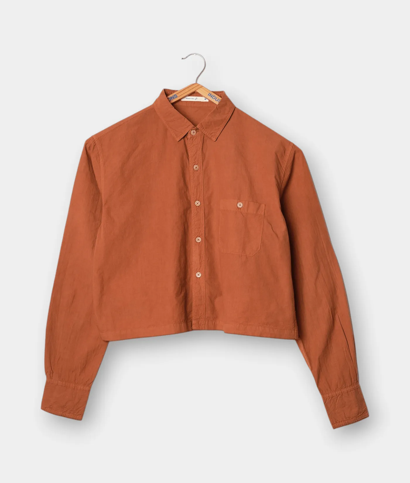 Cropped Madras Shirt LS sold by Industry of All Nations product image thumbnail 2