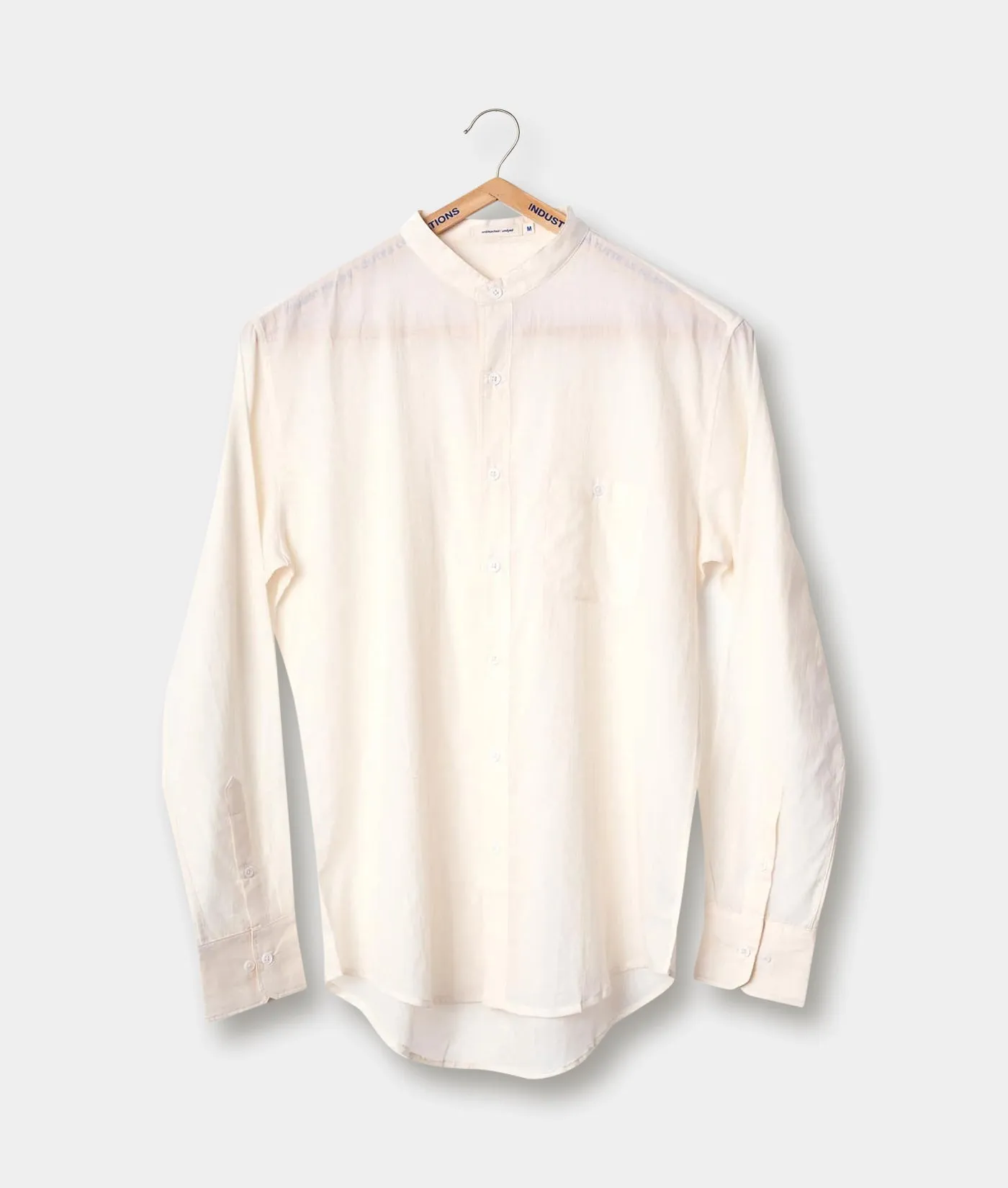 Band Collar Madras Shirt - LS - Lightweight sold by Industry of All Nations