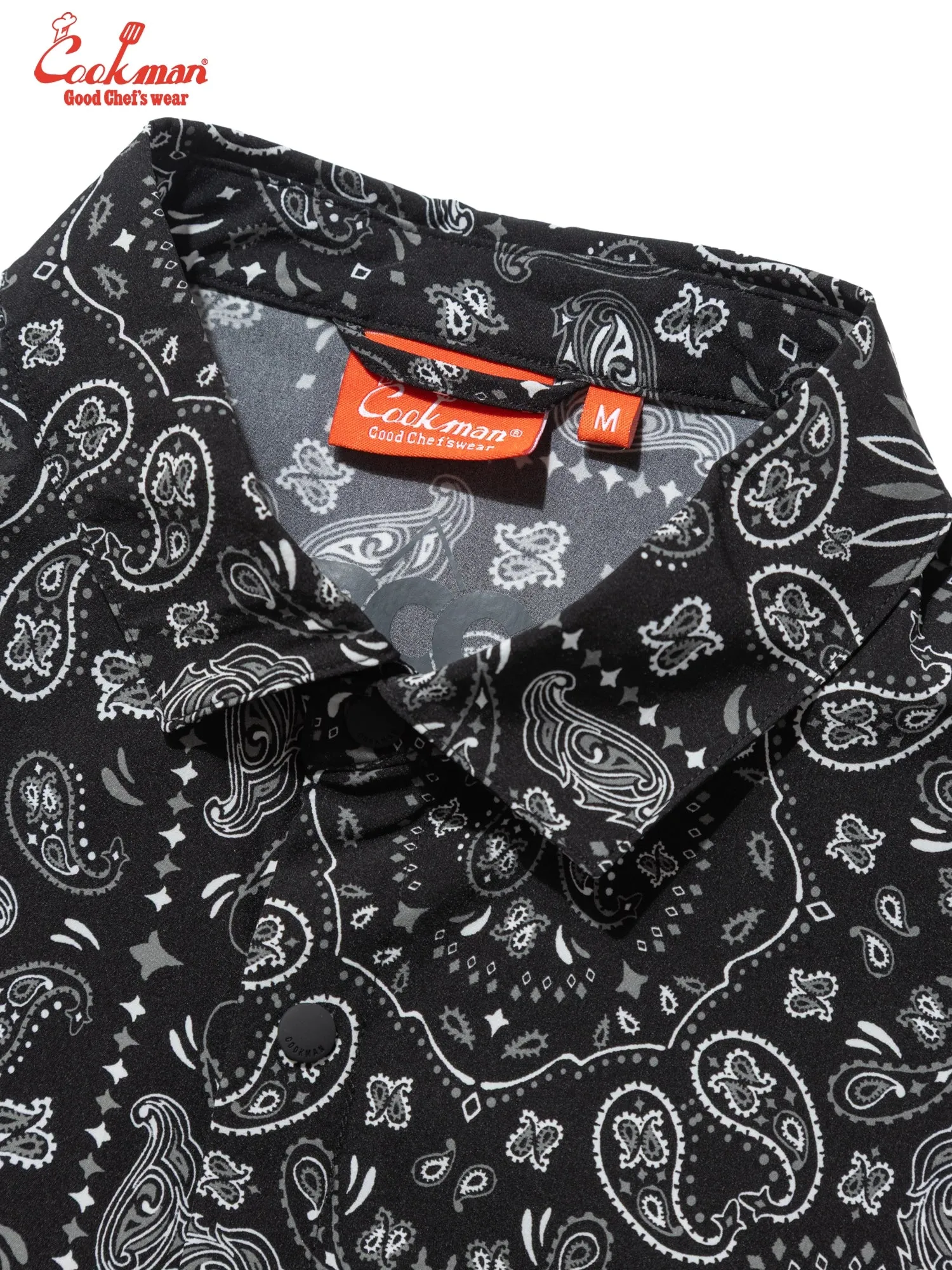 Work Shirts Short Sleeve Light - Paisley : Black sold by Cookman product image thumbnail 5