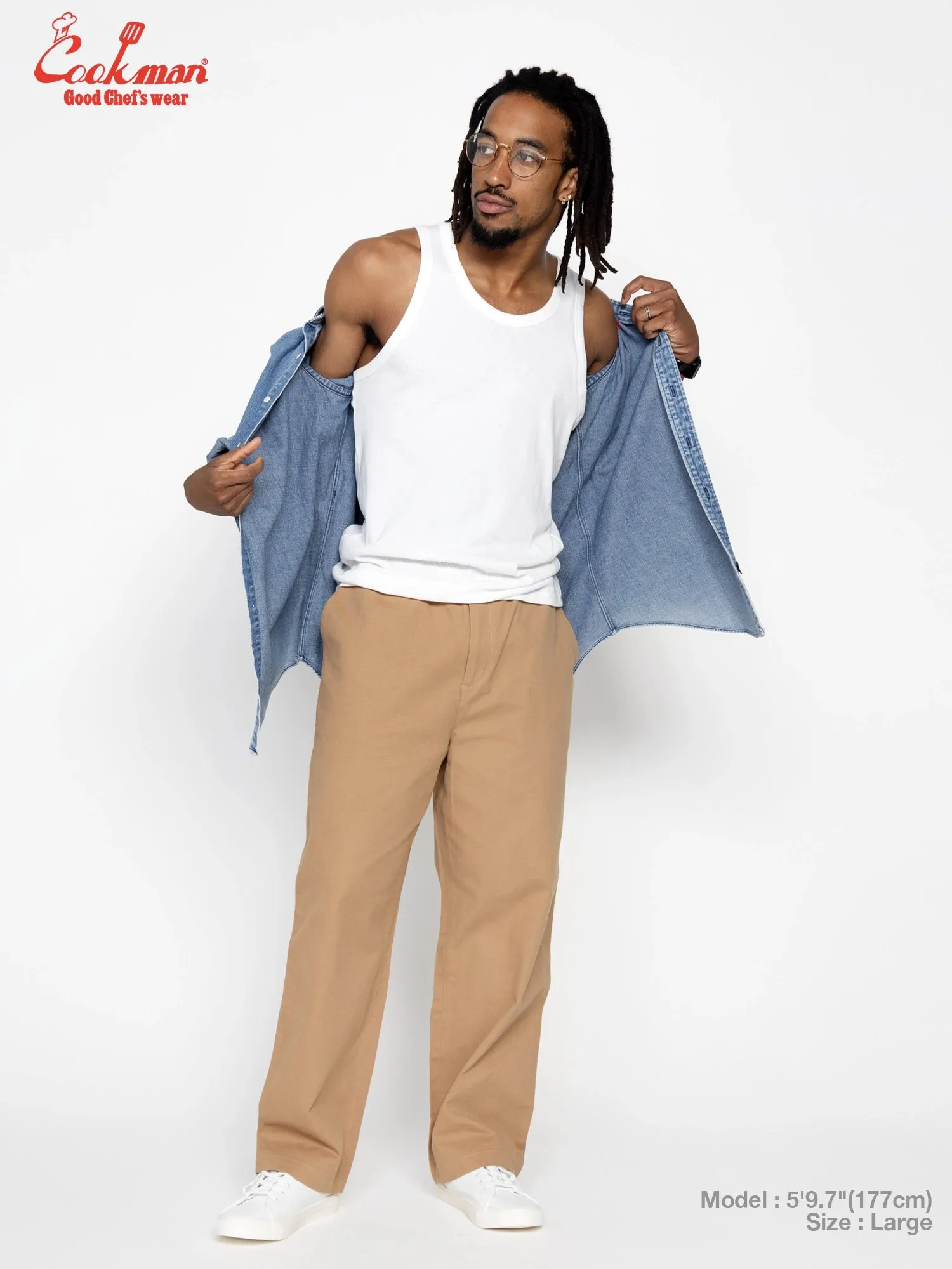 Heritage Wide Pants Heavy Twill - Beige sold by Cookman