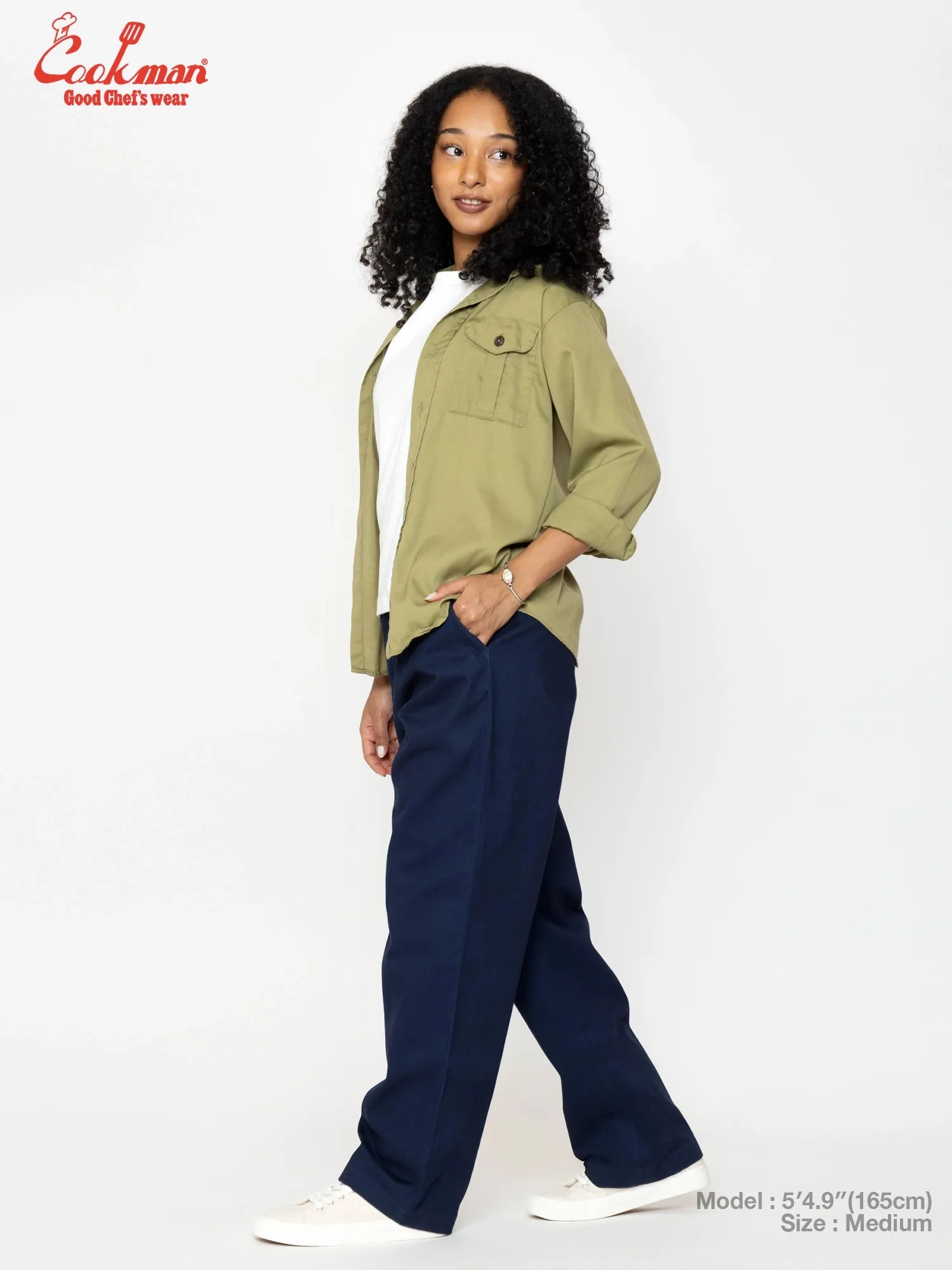 Heritage Wide Pants Heavy Twill - Navy sold by Cookman