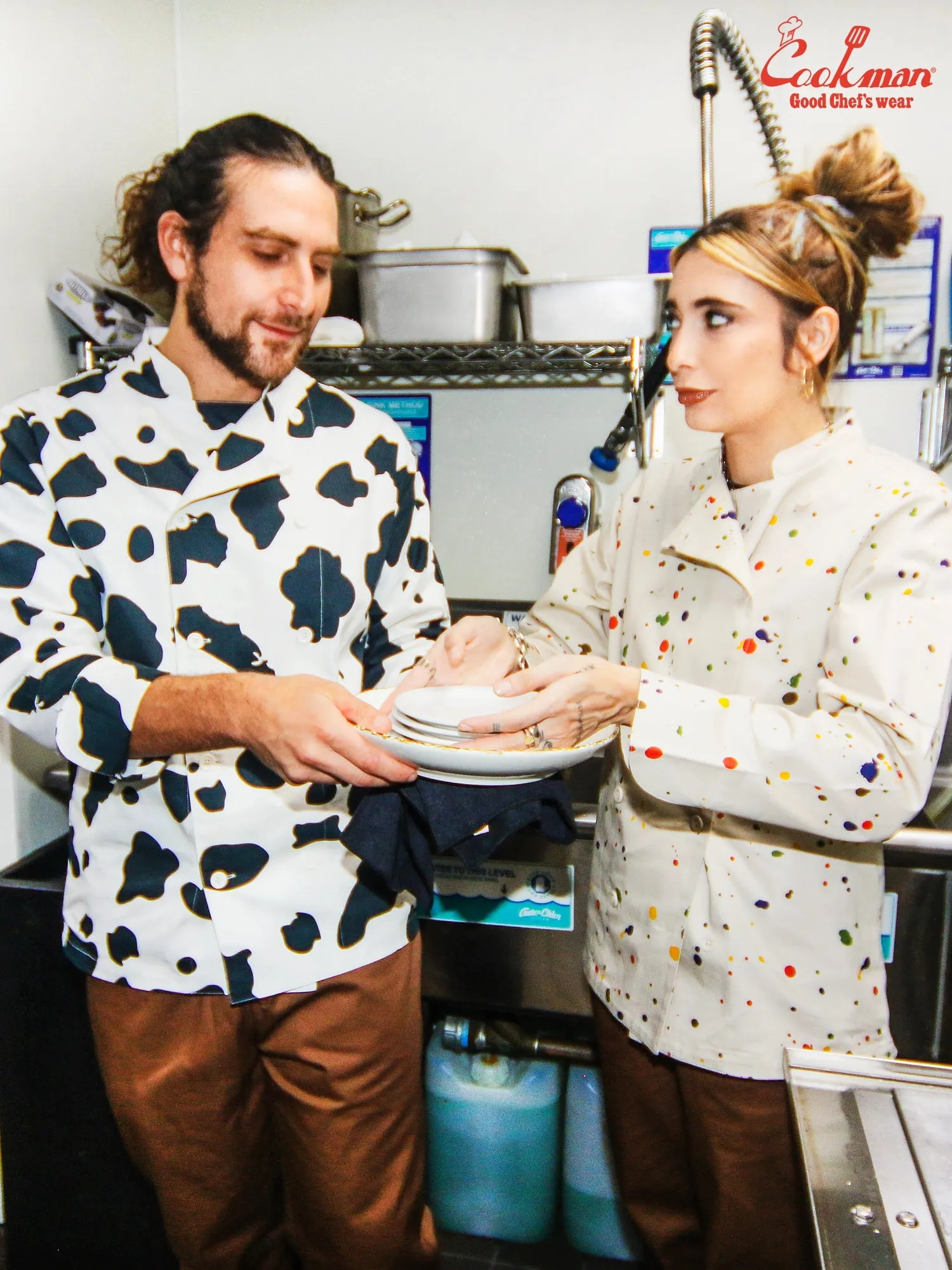 Chef Coat Long Sleeve Vented - Sauce Splash : Beige sold by Cookman product image thumbnail 5