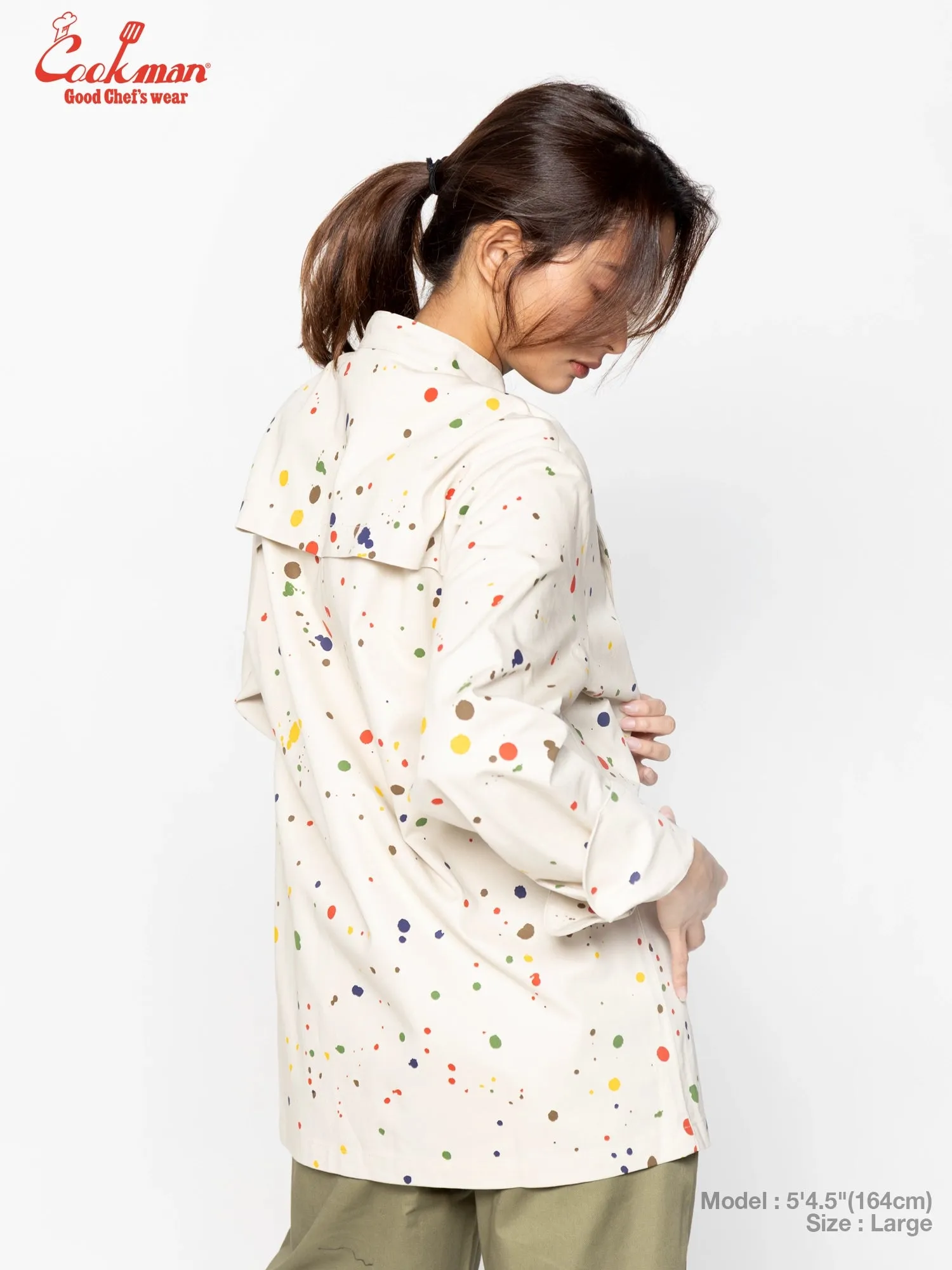 Chef Coat Long Sleeve Vented - Sauce Splash : Beige sold by Cookman product image thumbnail 2