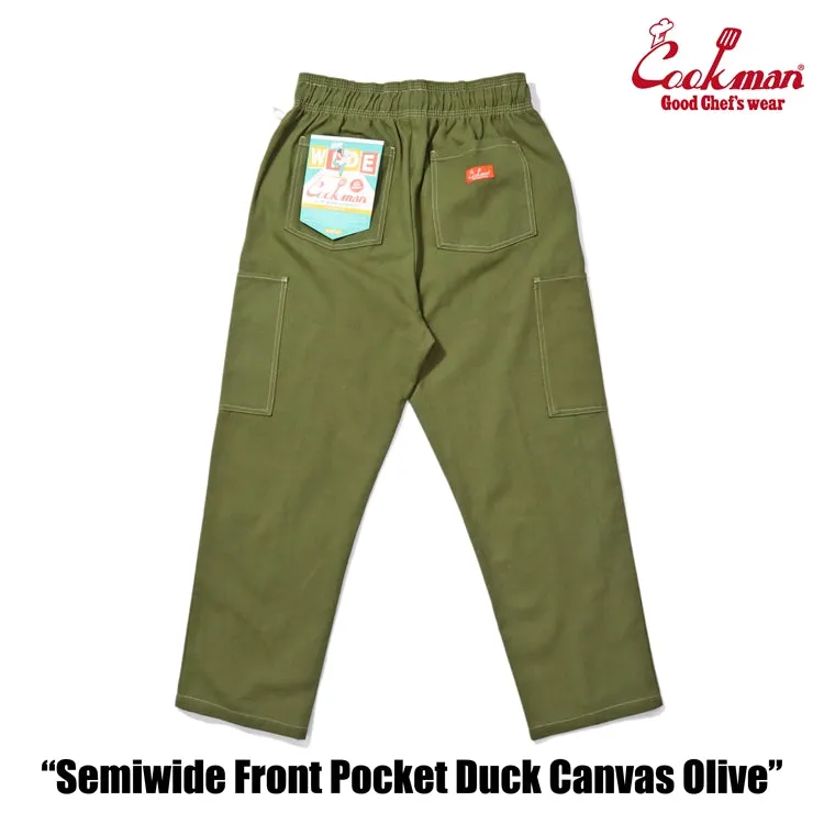 Chef Pants Semiwide - Front Pocket Duck Canvas : Olive sold by Cookman product image thumbnail 2