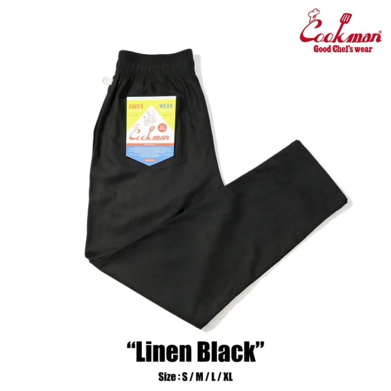 Chef Pants - Linen : Black made by Cookman