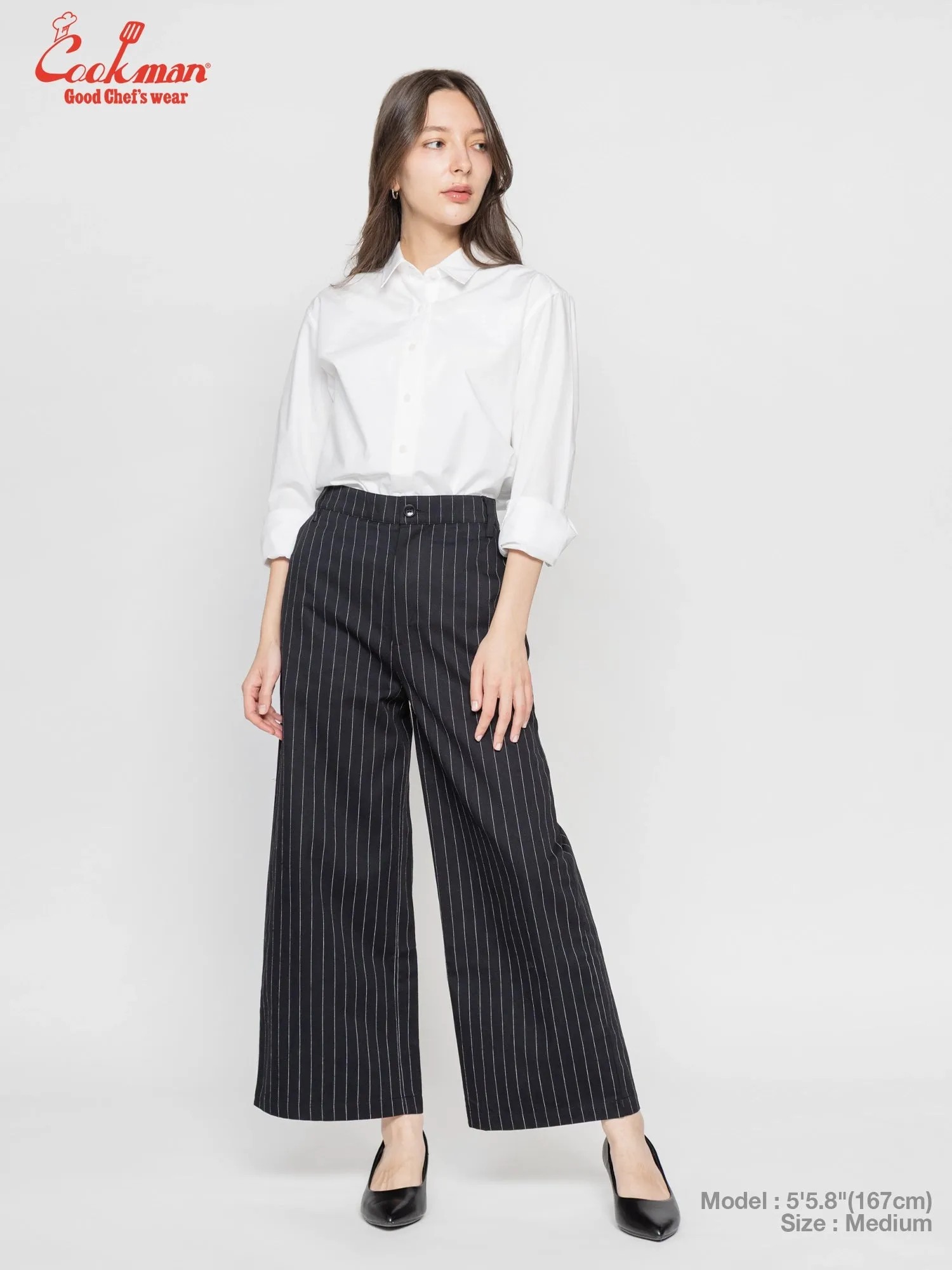 Sally Pants - Pin Stripe : Black sold by Cookman