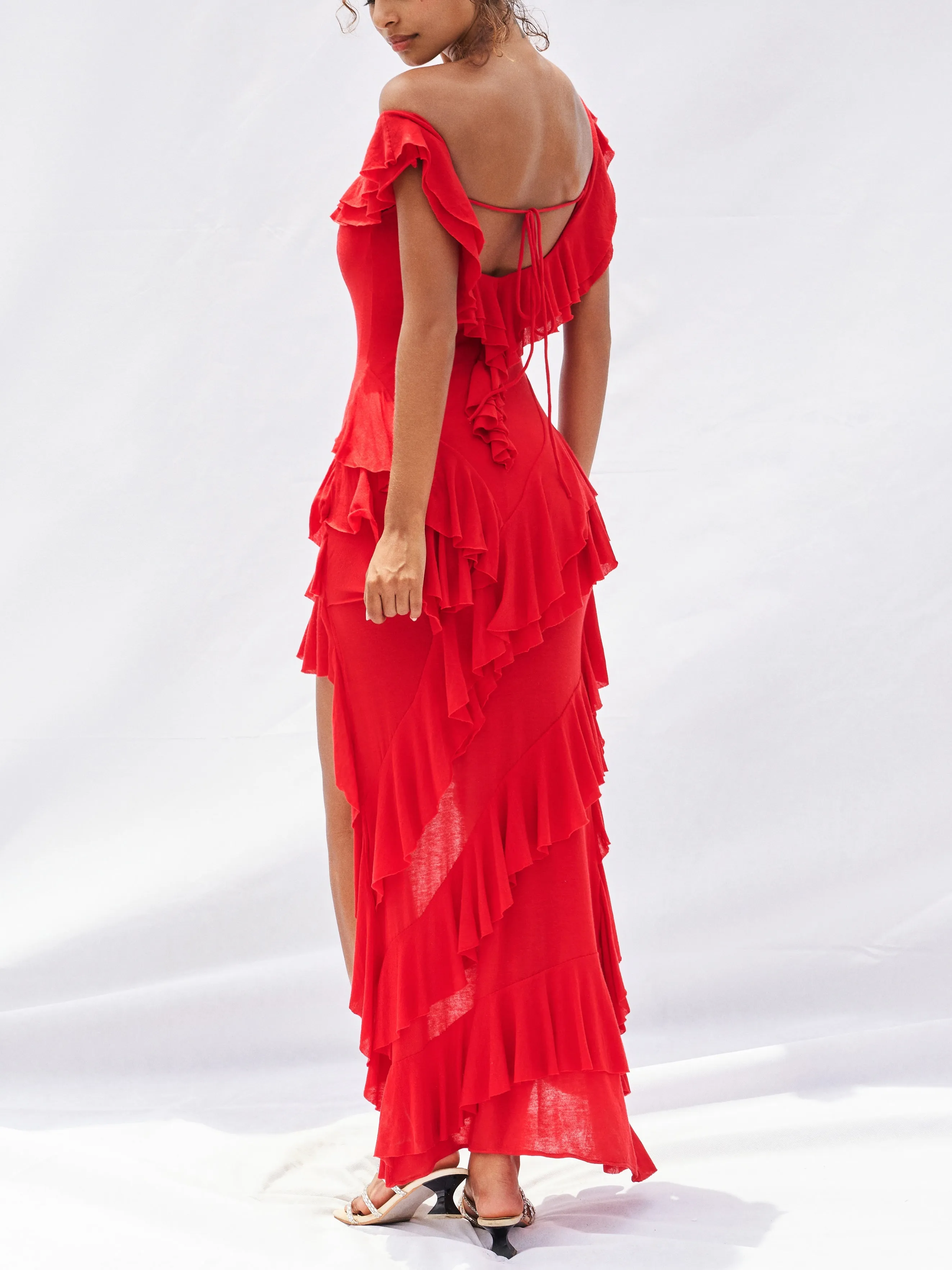 Minnie Ruffled Maxi Dress sold by Farrah C product image thumbnail 3
