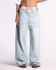 KISSES AND DOLLARS PANTS BLUE DENIM sold by Cold Culture