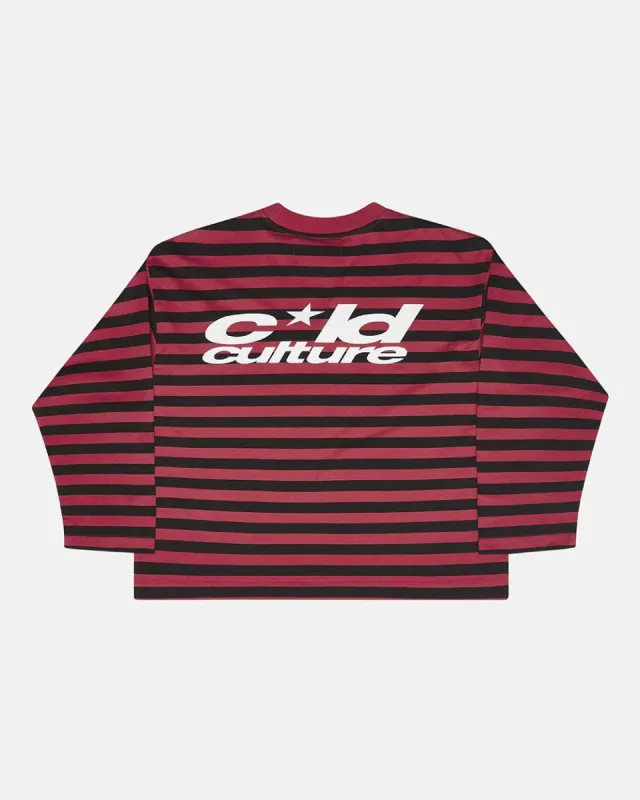 PARDON ME LONGSLEEVE BLACK & RED sold by Cold Culture
