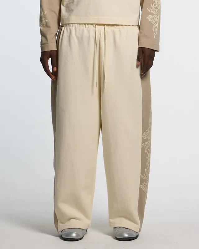 TRIBAL SWEATPANTS GREY & OFF WHITE sold by Cold Culture